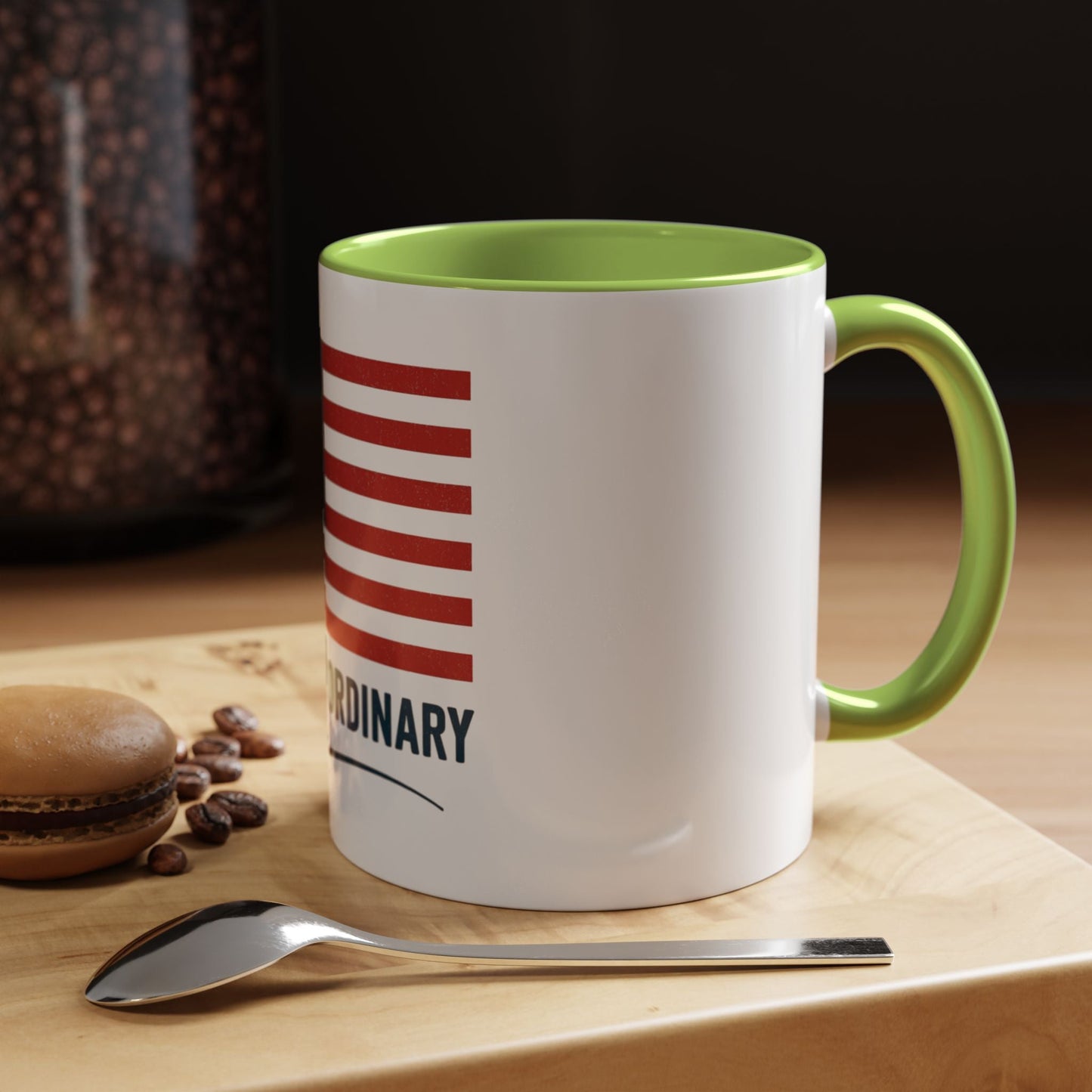 Patriotic Accent Coffee Mug - Beyond Ordinary, Gifts for Veterans, Red White Blue Drinkware, USA Flag Mug, 4th of July Coffee Cup - Trendy Life Gadgets