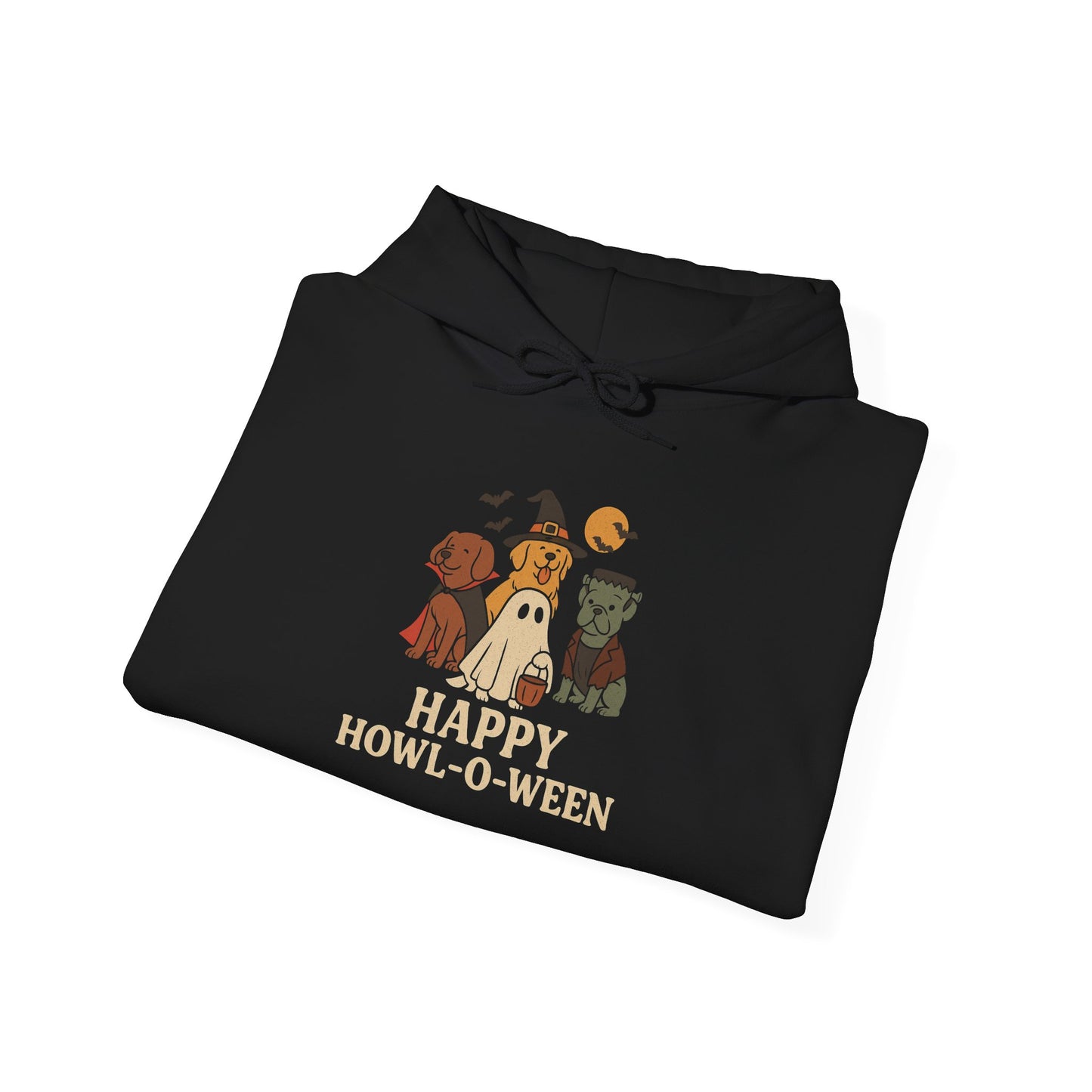 Halloween Dog Hoodie, Happy Howl-O-Ween Sweatshirt, Unisex Dog Lover Gift, Cozy Fall Hoodie, Cute Halloween Apparel, Pet Costume Top, By Trendy Life Gadgets.