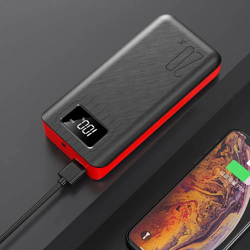 20000mAh External Battery Power Bank Dual USB With LED Flashlight - Trendy Life Gadgets