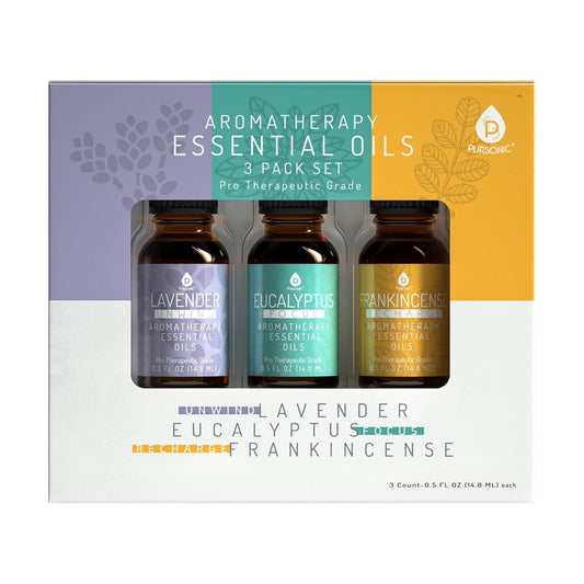 3 Pack Aromatherapy Essential oils (Lavender, Eucalyptus, Frankincense) - Trendy Life Gadgets