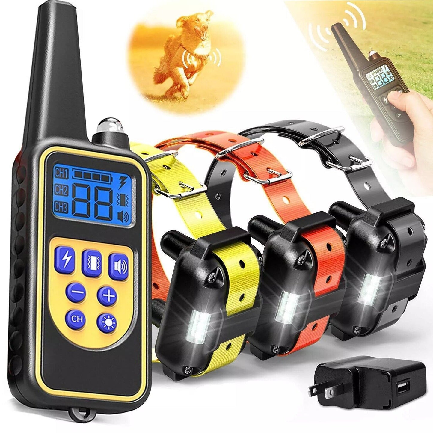 3000 FT Dog Training US Collar Rechargeable Remote Shock PET Waterproof Trainer - Trendy Life Gadgets