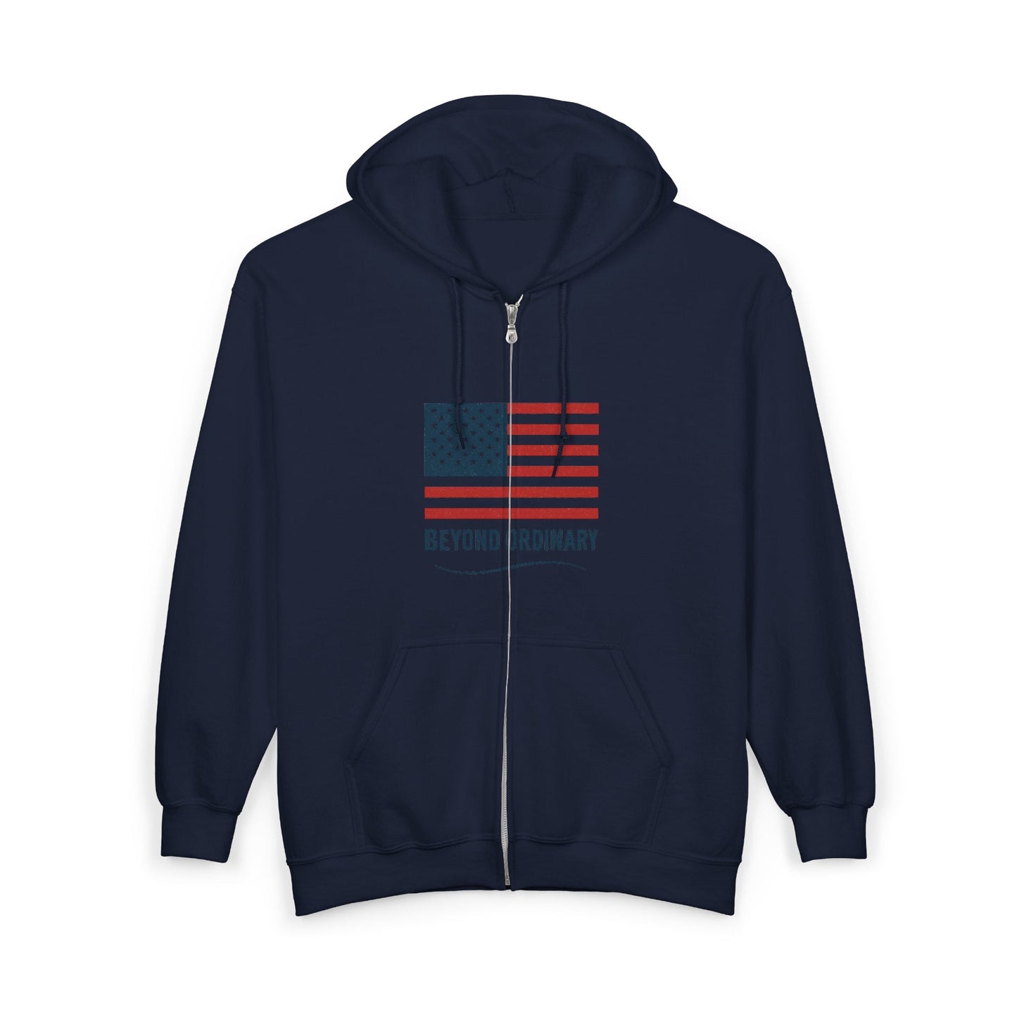 American Flag Zip Hoodie for Comfort and Style, Beyond Ordinary, Unisex Hooded Sweatshirt, Patriotic Apparel, - Trendy Life Gadgets