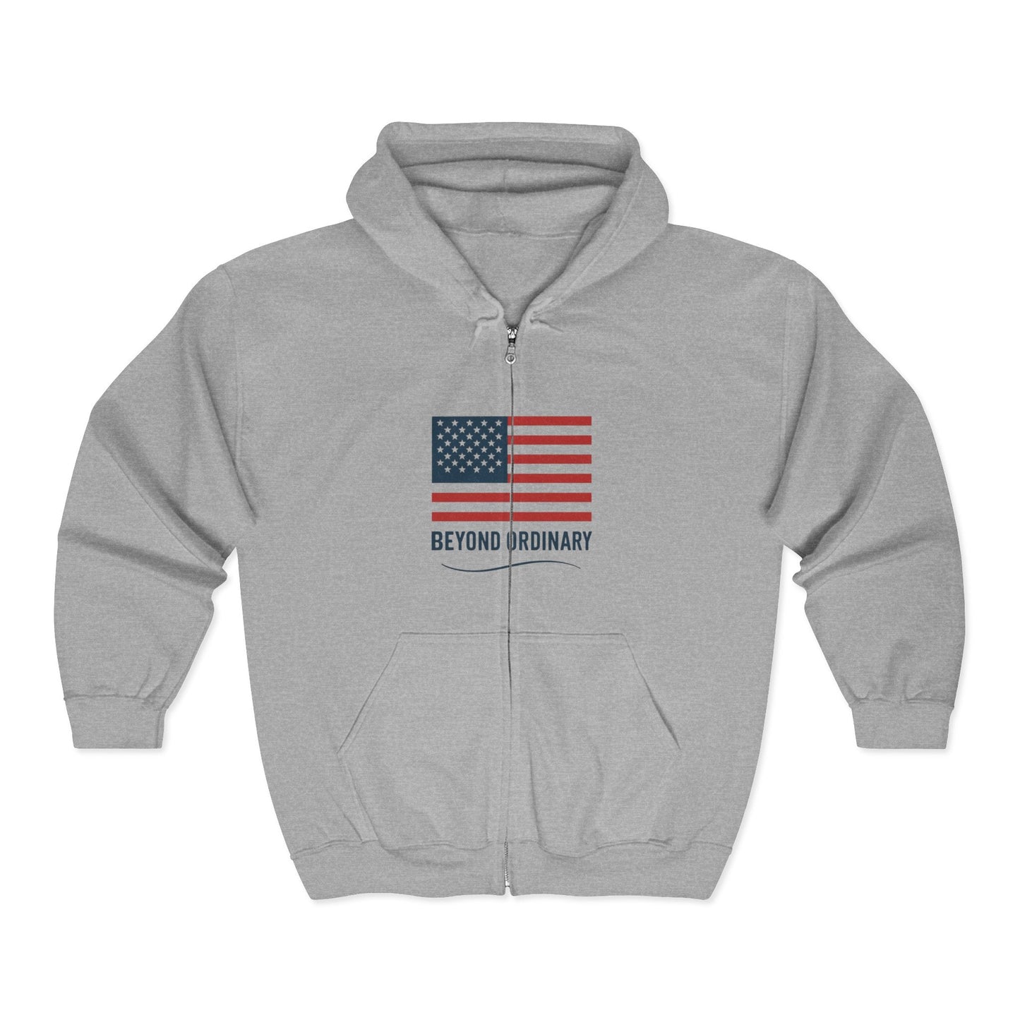 American Flag Zip Hoodie for Comfort and Style, Beyond Ordinary, Unisex Hooded Sweatshirt, Patriotic Apparel, - Trendy Life Gadgets