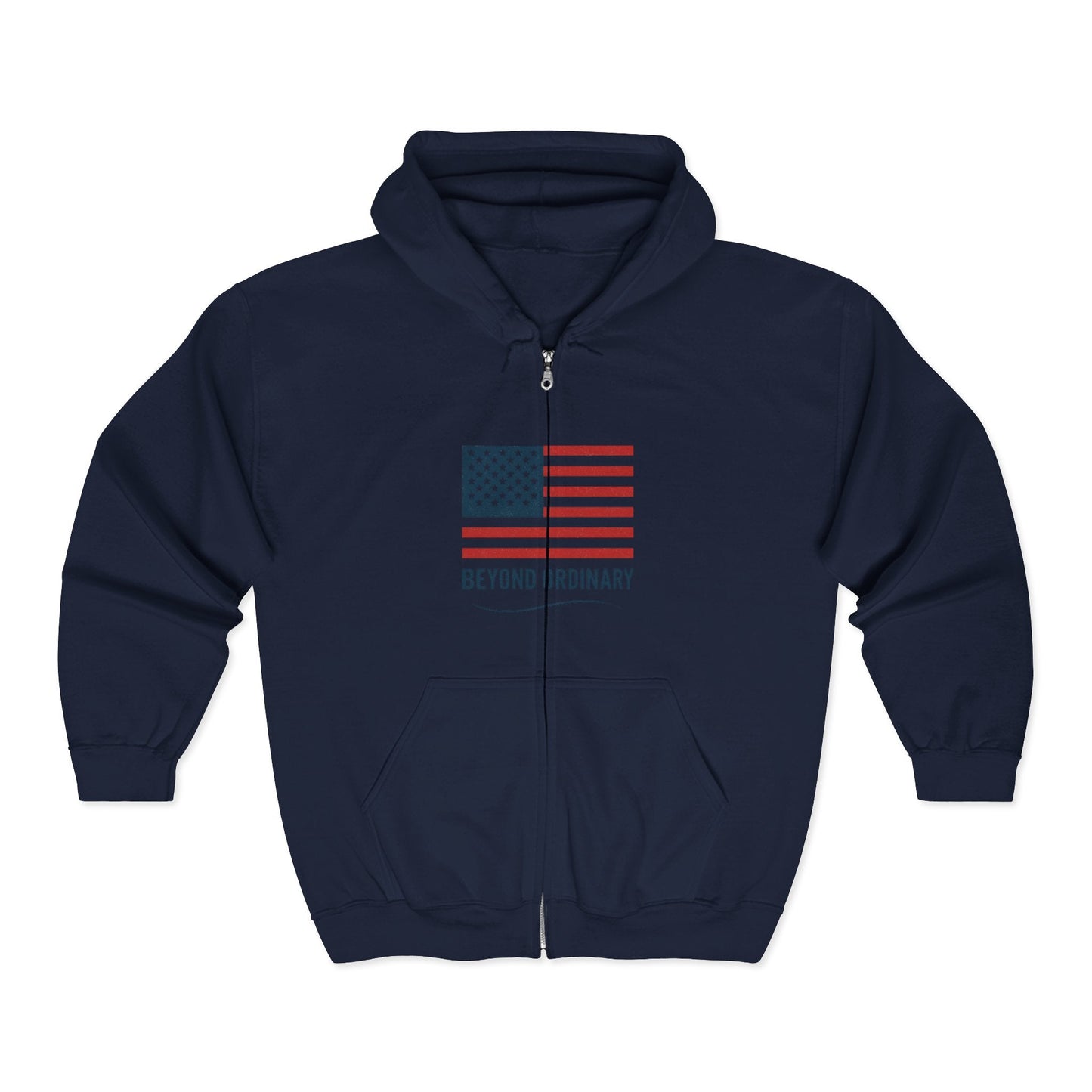 American Flag Zip Hoodie for Comfort and Style, Beyond Ordinary, Unisex Hooded Sweatshirt, Patriotic Apparel, - Trendy Life Gadgets