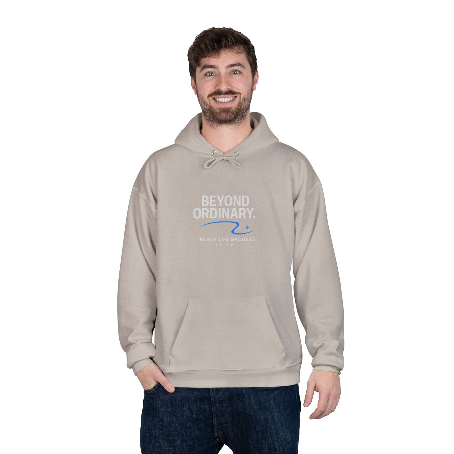 Beyond Ordinary EcoSmart Pullover Hoodie, Unisex Hoodie Sweatshirt, Sustainable Fashion, Comfortable Wear, Perfect Gift, Minimalist Style - Trendy Life Gadgets