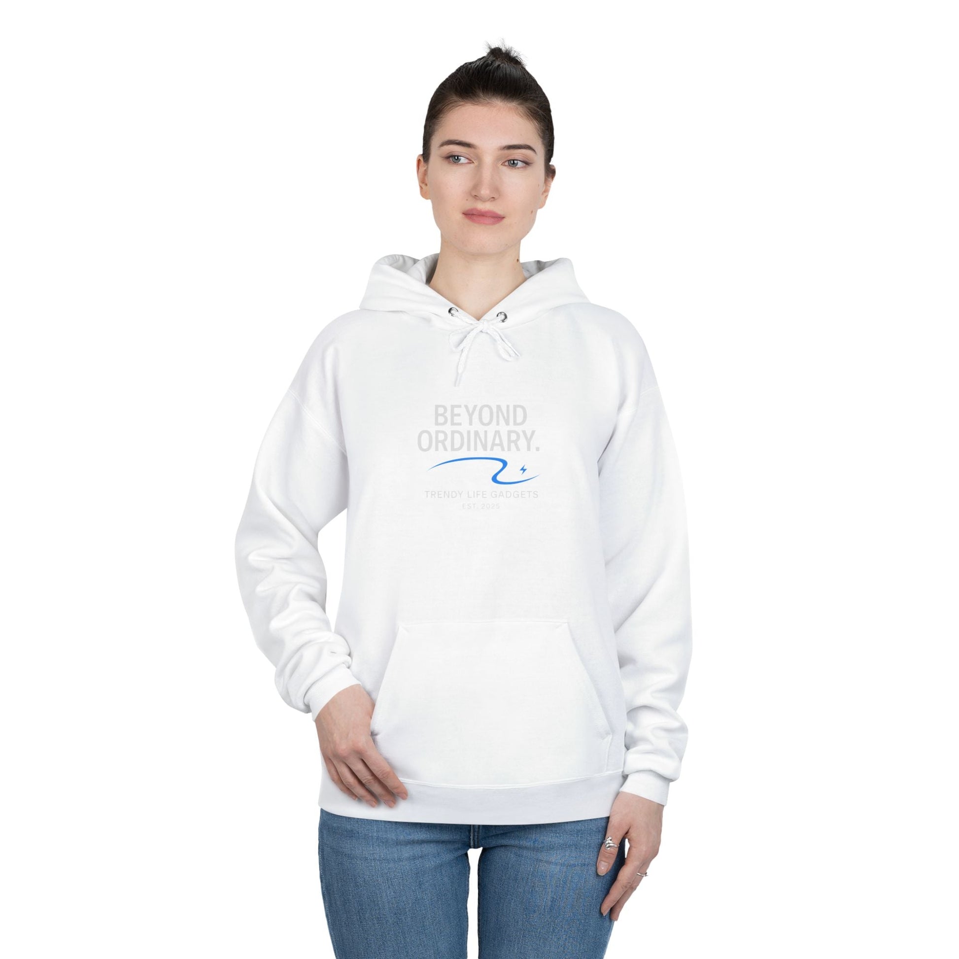 Beyond Ordinary EcoSmart Pullover Hoodie, Unisex Hoodie Sweatshirt, Sustainable Fashion, Comfortable Wear, Perfect Gift, Minimalist Style - Trendy Life Gadgets