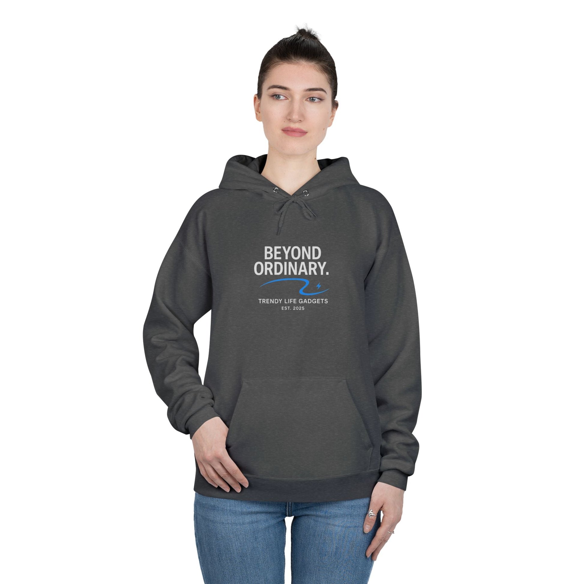 Beyond Ordinary EcoSmart Pullover Hoodie, Unisex Hoodie Sweatshirt, Sustainable Fashion, Comfortable Wear, Perfect Gift, Minimalist Style - Trendy Life Gadgets