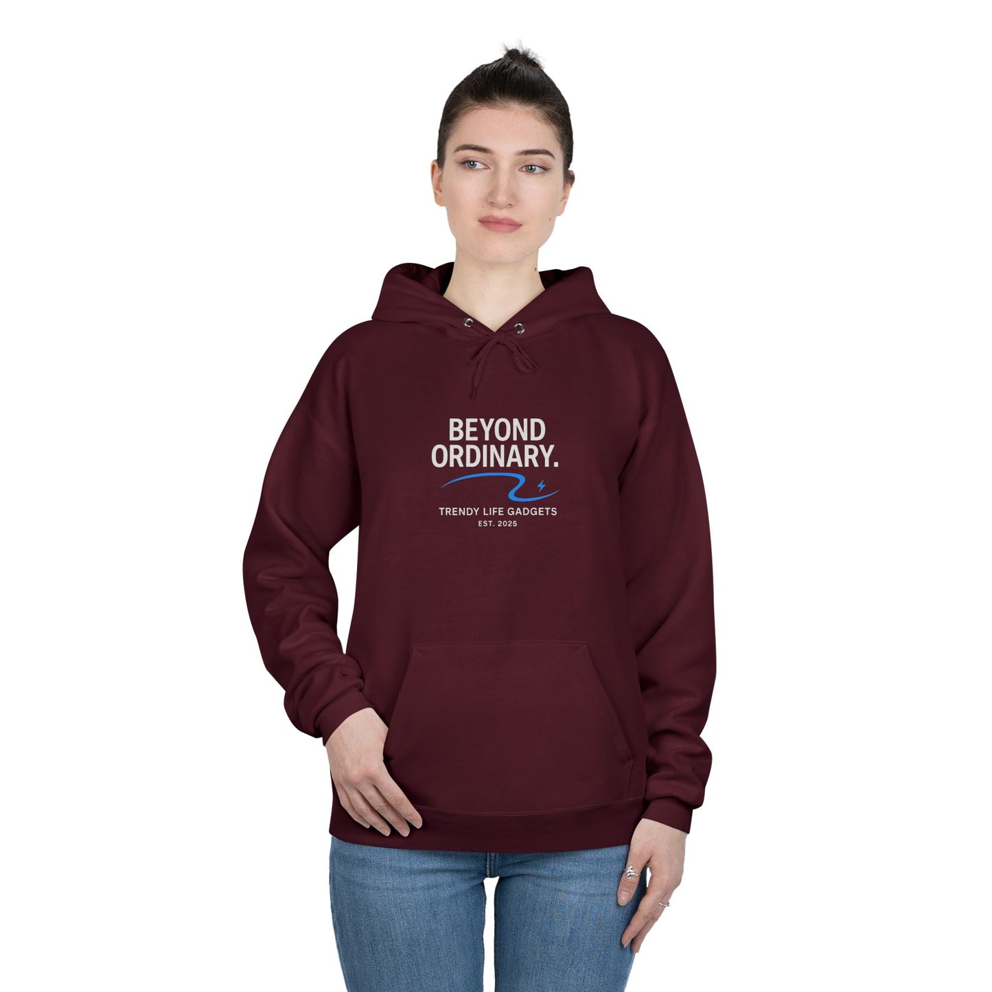 Beyond Ordinary EcoSmart Pullover Hoodie, Unisex Hoodie Sweatshirt, Sustainable Fashion, Comfortable Wear, Perfect Gift, Minimalist Style - Trendy Life Gadgets