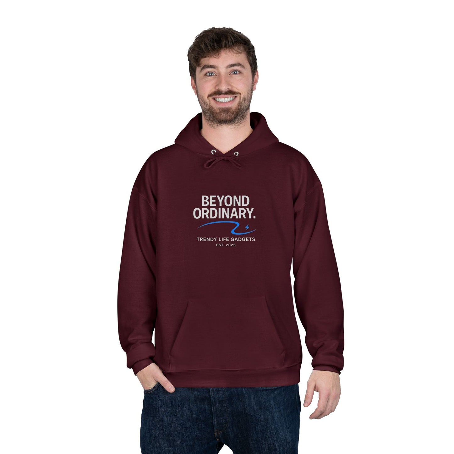 Beyond Ordinary EcoSmart Pullover Hoodie, Unisex Hoodie Sweatshirt, Sustainable Fashion, Comfortable Wear, Perfect Gift, Minimalist Style - Trendy Life Gadgets
