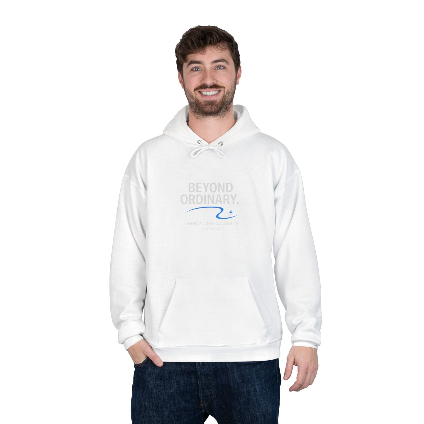 Beyond Ordinary EcoSmart Pullover Hoodie, Unisex Hoodie Sweatshirt, Sustainable Fashion, Comfortable Wear, Perfect Gift, Minimalist Style - Trendy Life Gadgets