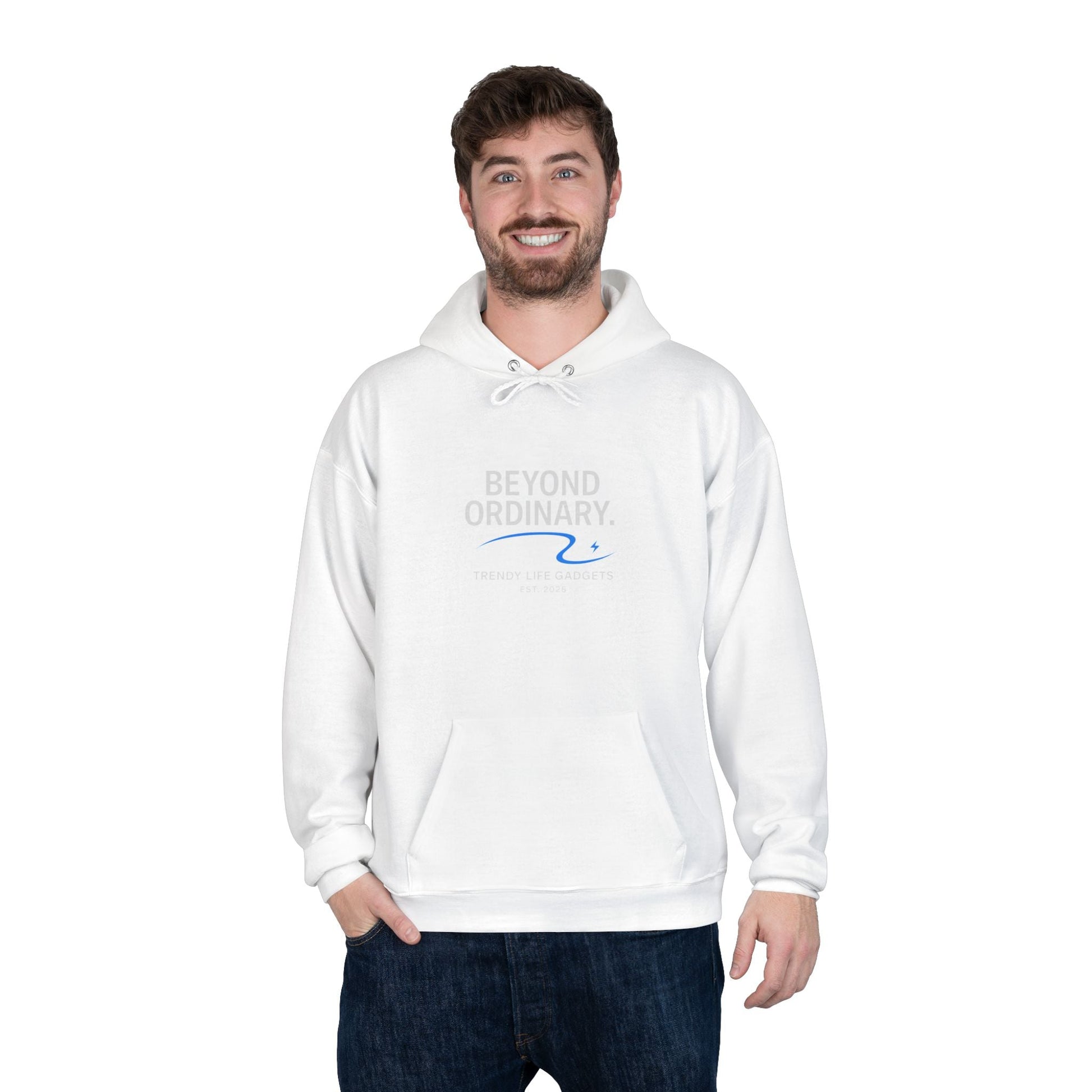 Beyond Ordinary EcoSmart Pullover Hoodie, Unisex Hoodie Sweatshirt, Sustainable Fashion, Comfortable Wear, Perfect Gift, Minimalist Style - Trendy Life Gadgets