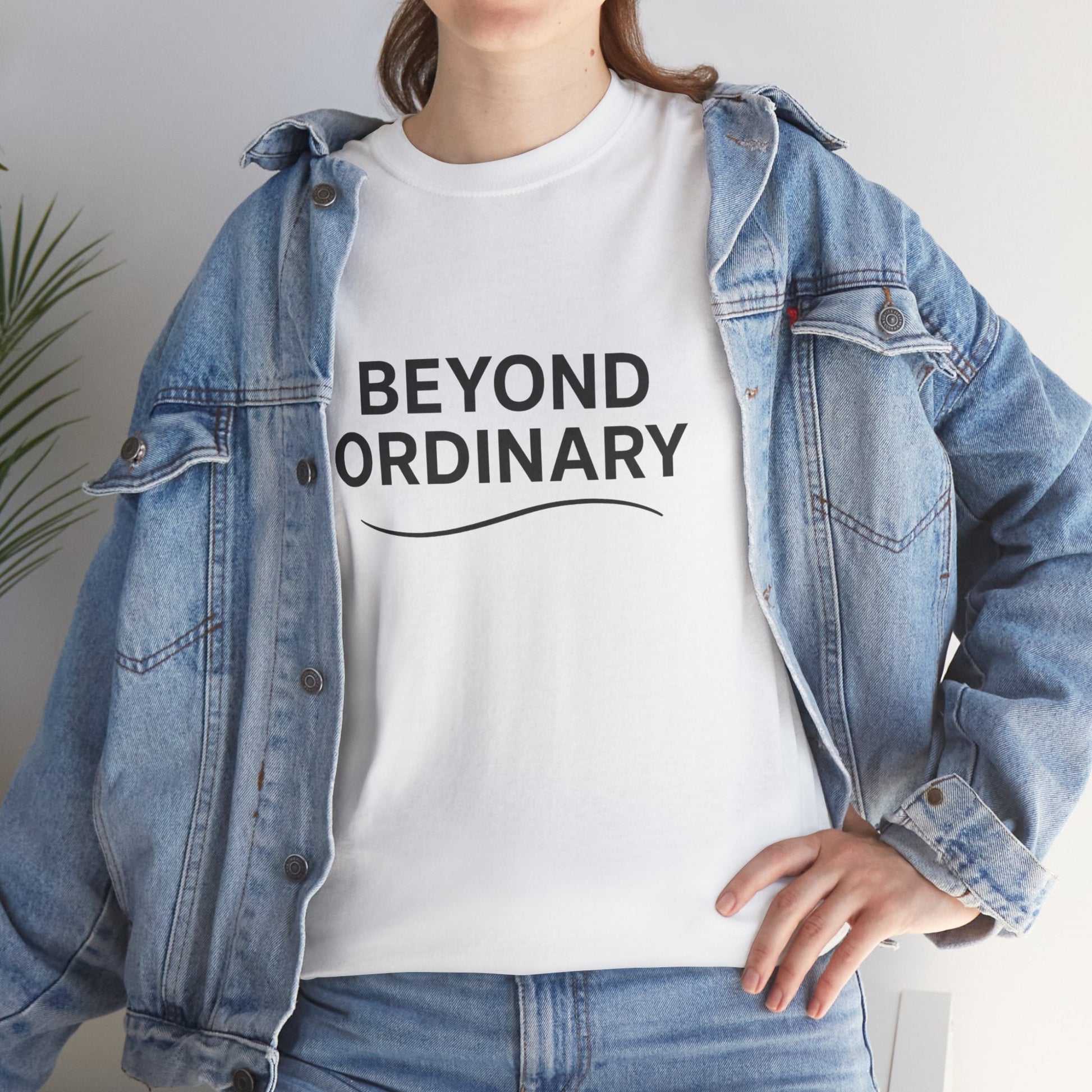 Beyond Ordinary Unisex Cotton Tee - Casual Comfort, Fashion Statement, Gift for Friends, Everyday Wear, Unique Style - Trendy Life Gadgets