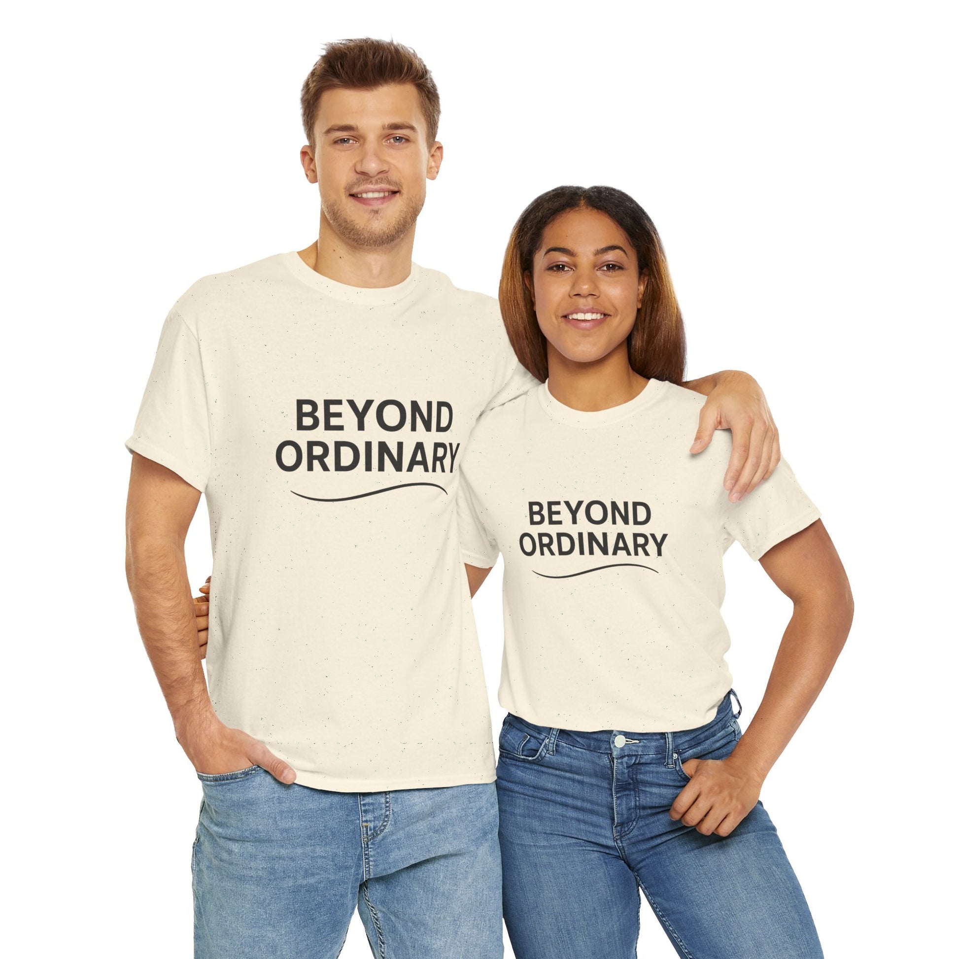 Beyond Ordinary Unisex Cotton Tee - Casual Comfort, Fashion Statement, Gift for Friends, Everyday Wear, Unique Style - Trendy Life Gadgets