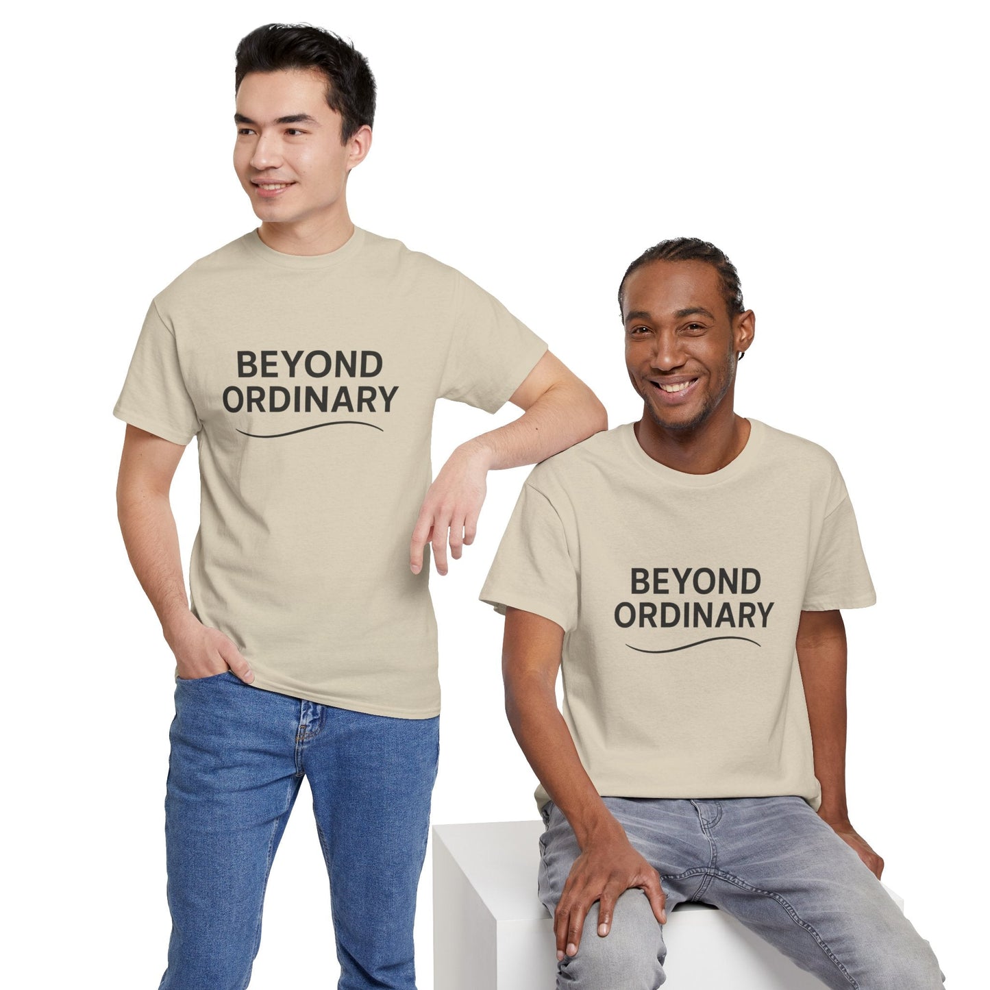 Beyond Ordinary Unisex Cotton Tee - Casual Comfort, Fashion Statement, Gift for Friends, Everyday Wear, Unique Style - Trendy Life Gadgets