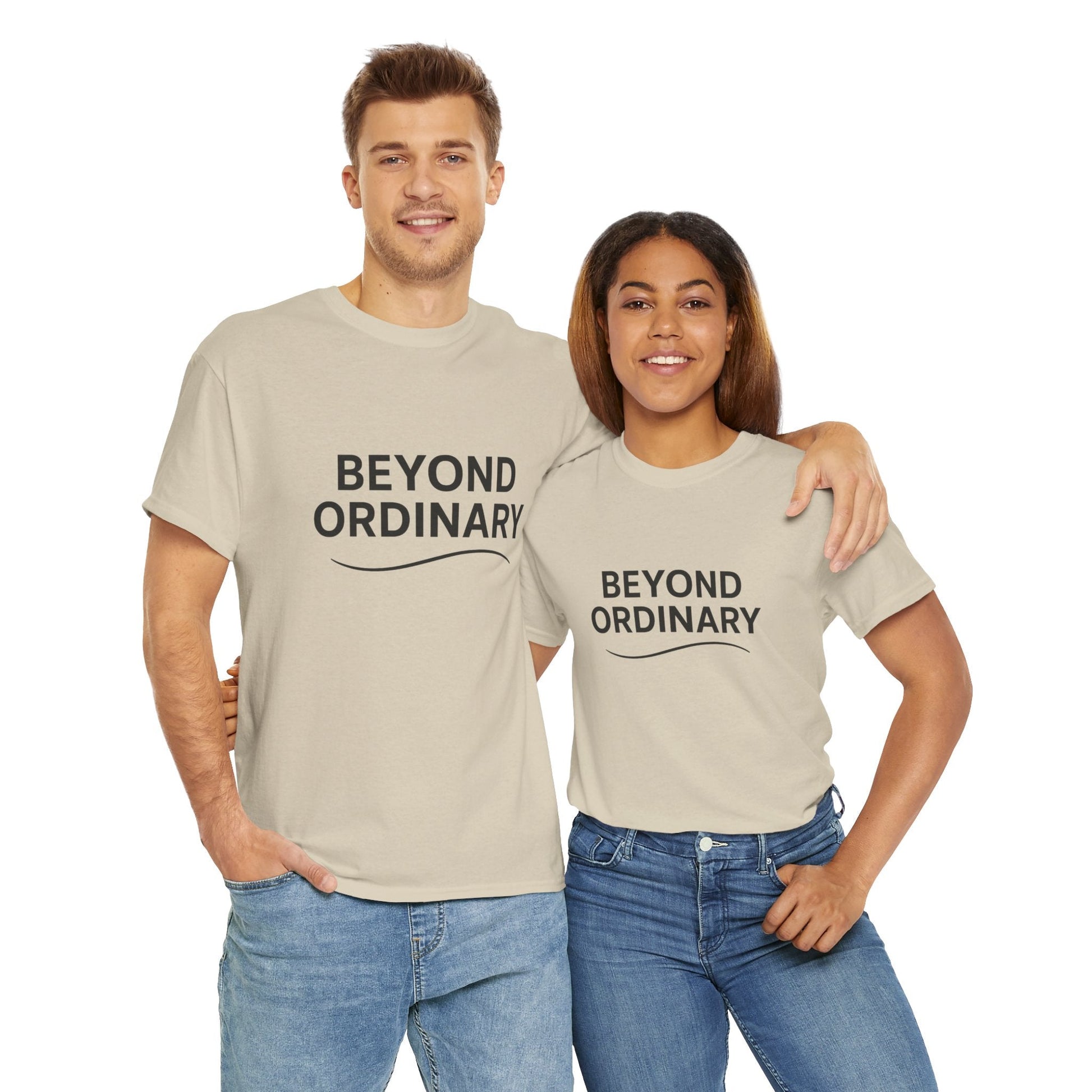 Beyond Ordinary Unisex Cotton Tee - Casual Comfort, Fashion Statement, Gift for Friends, Everyday Wear, Unique Style - Trendy Life Gadgets