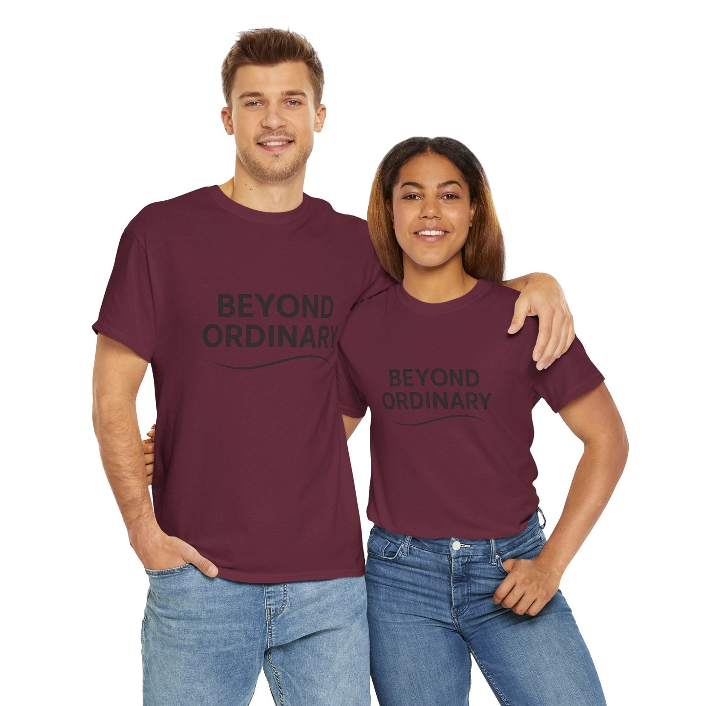 Beyond Ordinary Unisex Cotton Tee - Casual Comfort, Fashion Statement, Gift for Friends, Everyday Wear, Unique Style - Trendy Life Gadgets