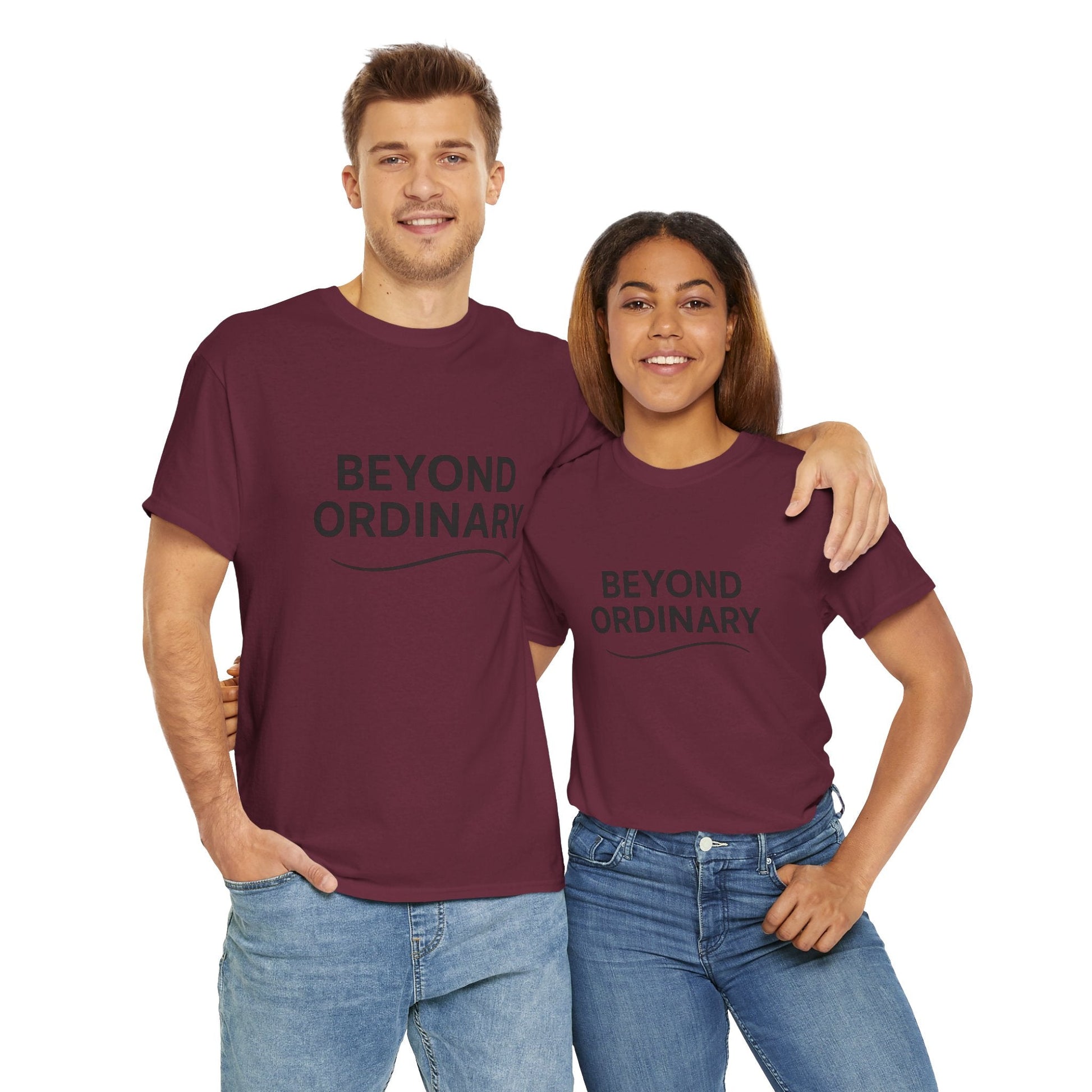 Beyond Ordinary Unisex Cotton Tee - Casual Comfort, Fashion Statement, Gift for Friends, Everyday Wear, Unique Style - Trendy Life Gadgets