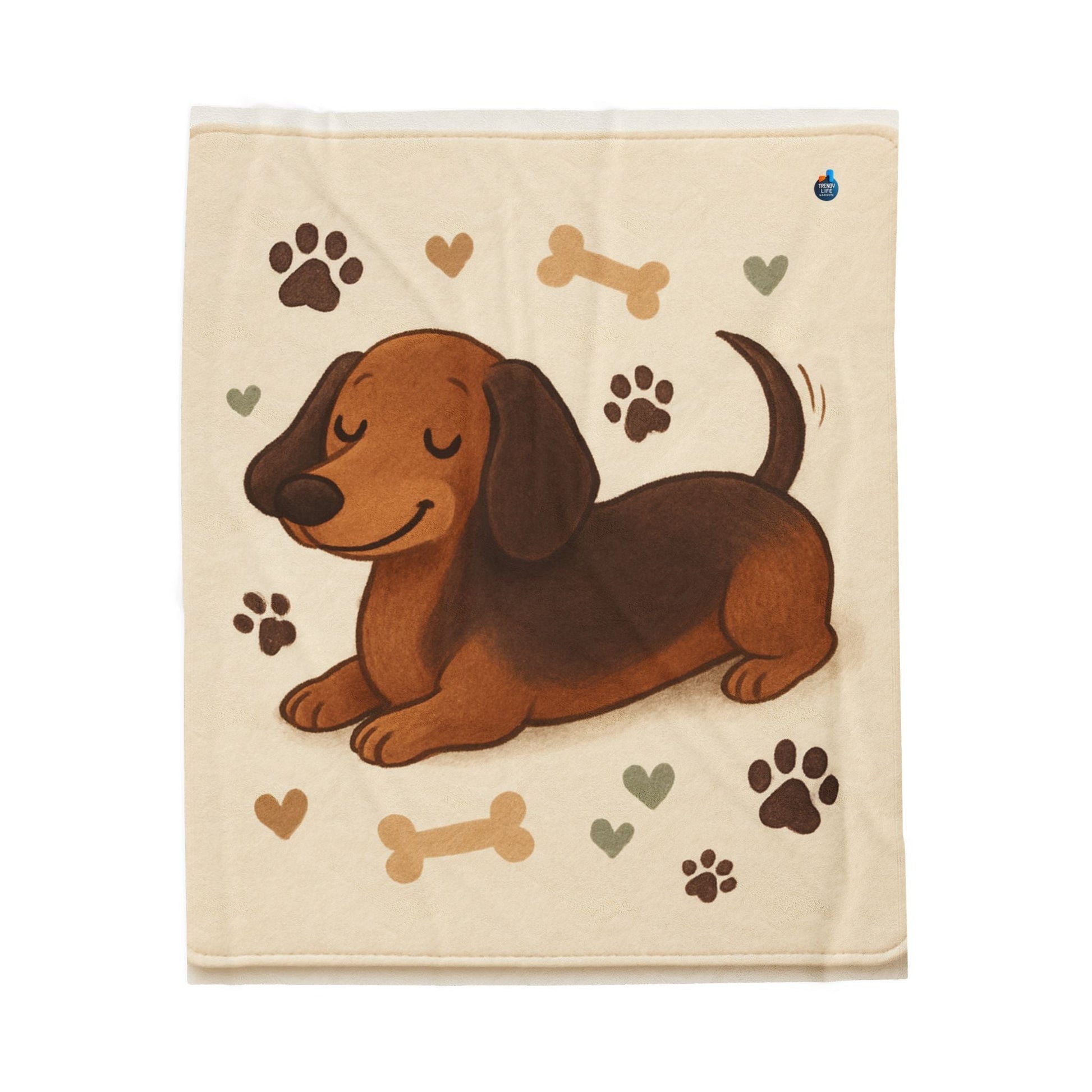 Cozy Dachshund Velveteen Plush Blanket, Dog Lover Gift, Pet Themed Home Decor, Snuggle Warmth, Perfect for Dog Birthdays, and Winter Nights - Trendy Life Gadgets