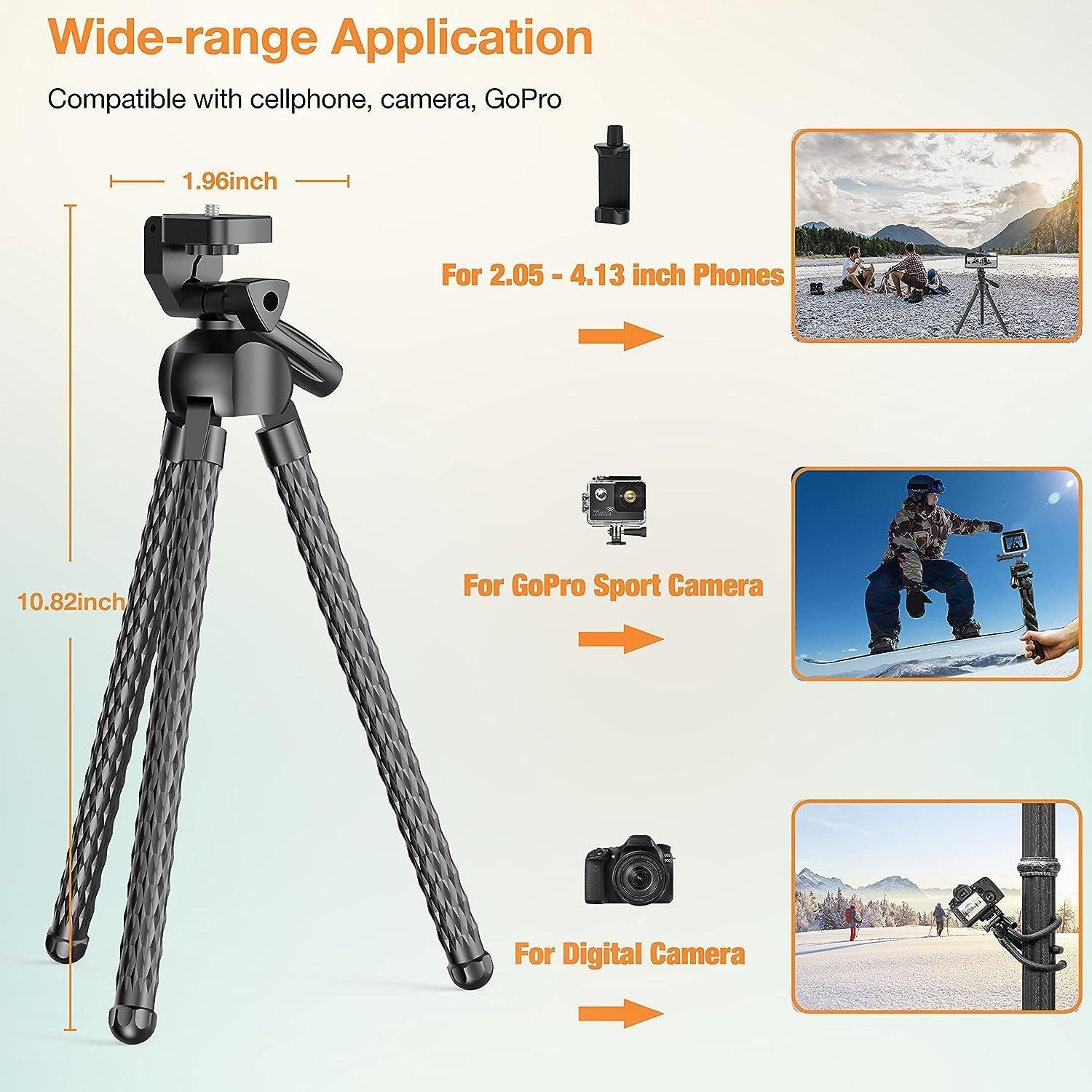 Flexible Phone Tripod Selfie Stick, Octopus Camera Tripod Travel Tripod Flexible Legs For Android Camera Stick Video Recording Vlog - Trendy Life Gadgets