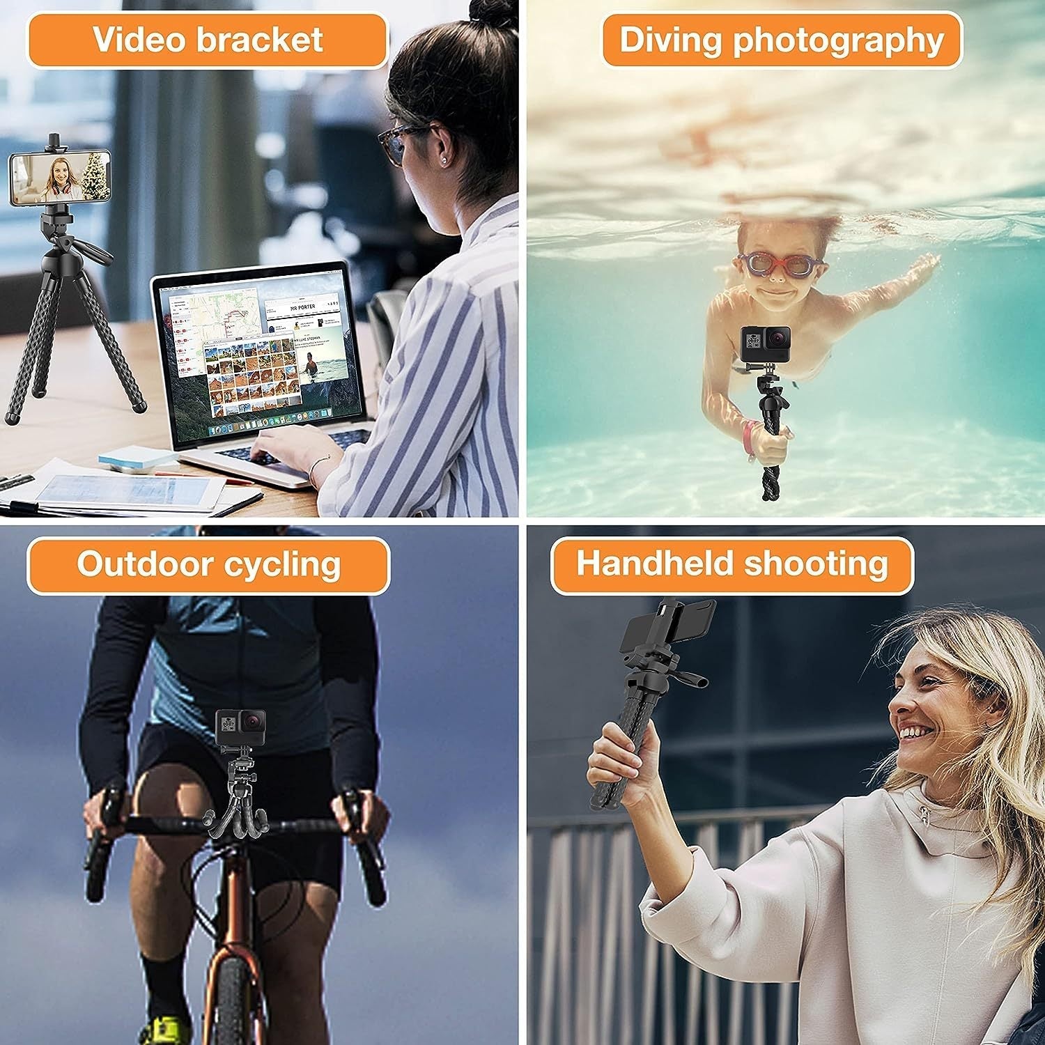 Flexible Phone Tripod Selfie Stick, Octopus Camera Tripod Travel Tripod Flexible Legs For Android Camera Stick Video Recording Vlog - Trendy Life Gadgets