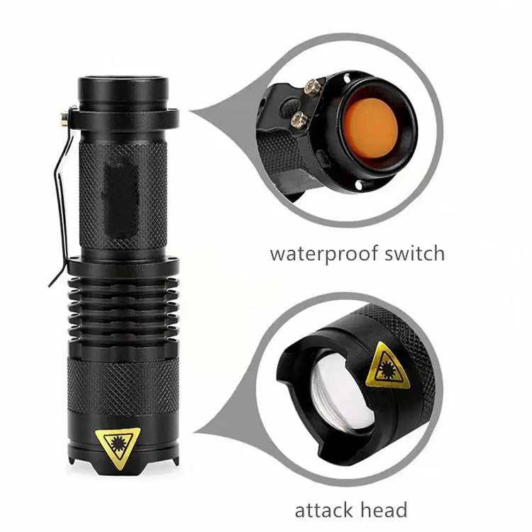 High Power Waterproof Zoomable Mini Torch Tactical Mini Led Flashlight - Trendy Life Gadgets