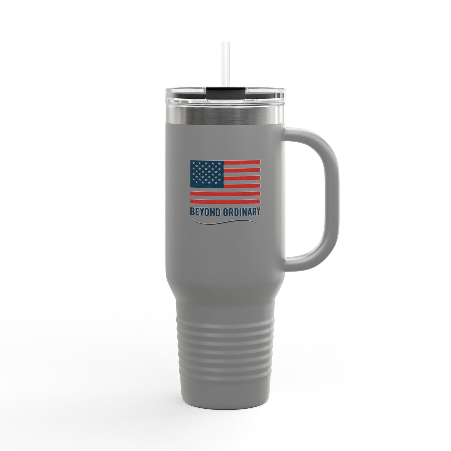 Insulated Travel Mug - 40oz American Flag Design - Beyond Ordinary Coffee Cup for Road Trips, Outdoor Adventures, Gifts - Trendy Life Gadgets