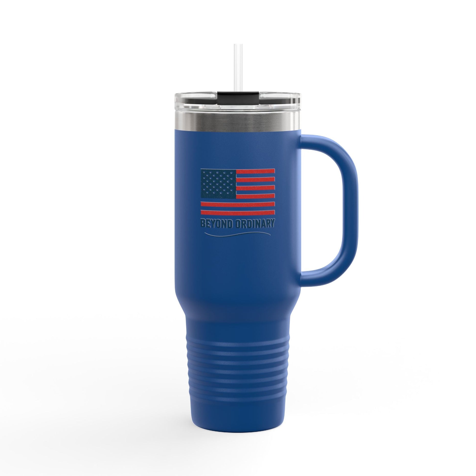 Insulated Travel Mug - 40oz American Flag Design - Beyond Ordinary Coffee Cup for Road Trips, Outdoor Adventures, Gifts - Trendy Life Gadgets