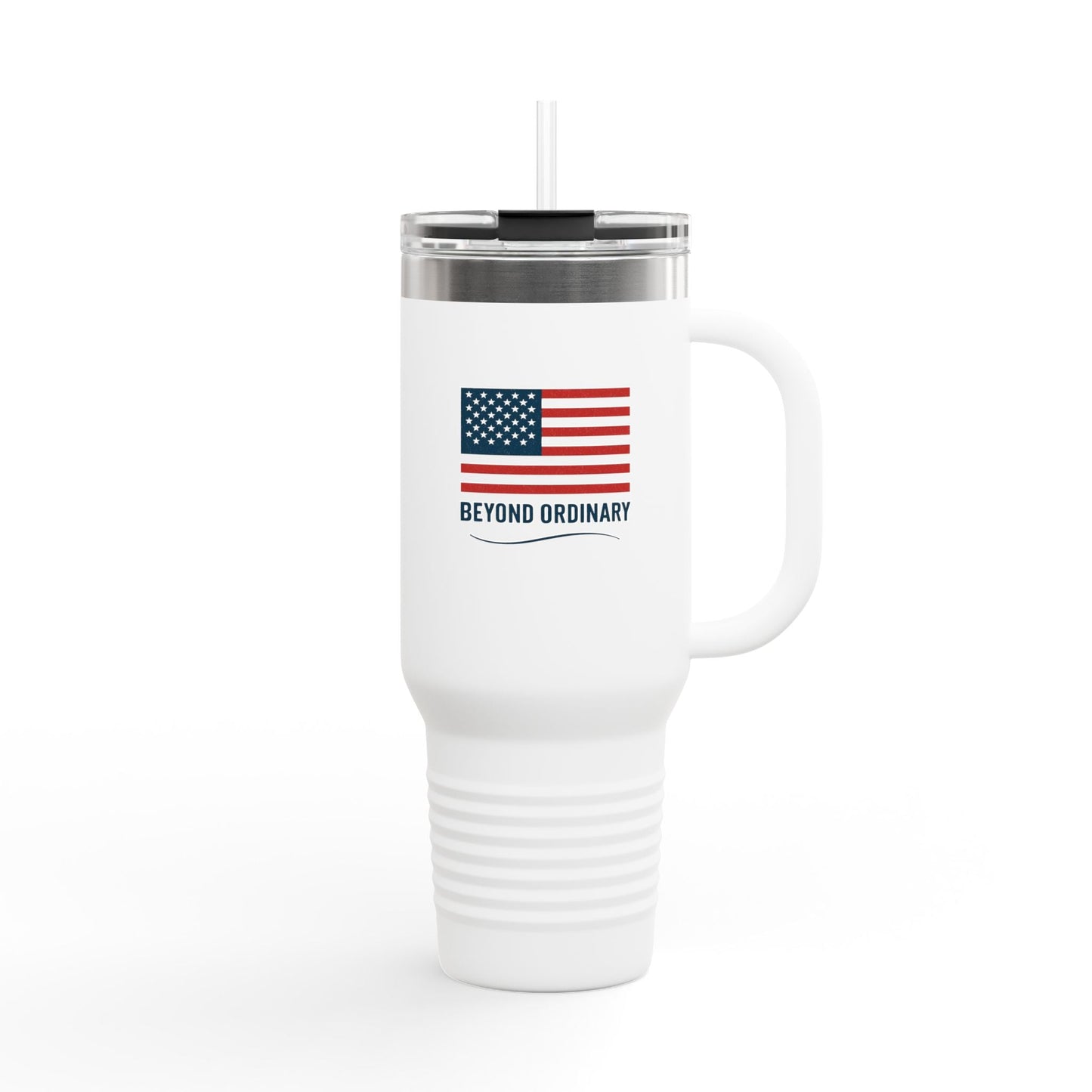 Insulated Travel Mug - 40oz American Flag Design - Beyond Ordinary Coffee Cup for Road Trips, Outdoor Adventures, Gifts - Trendy Life Gadgets