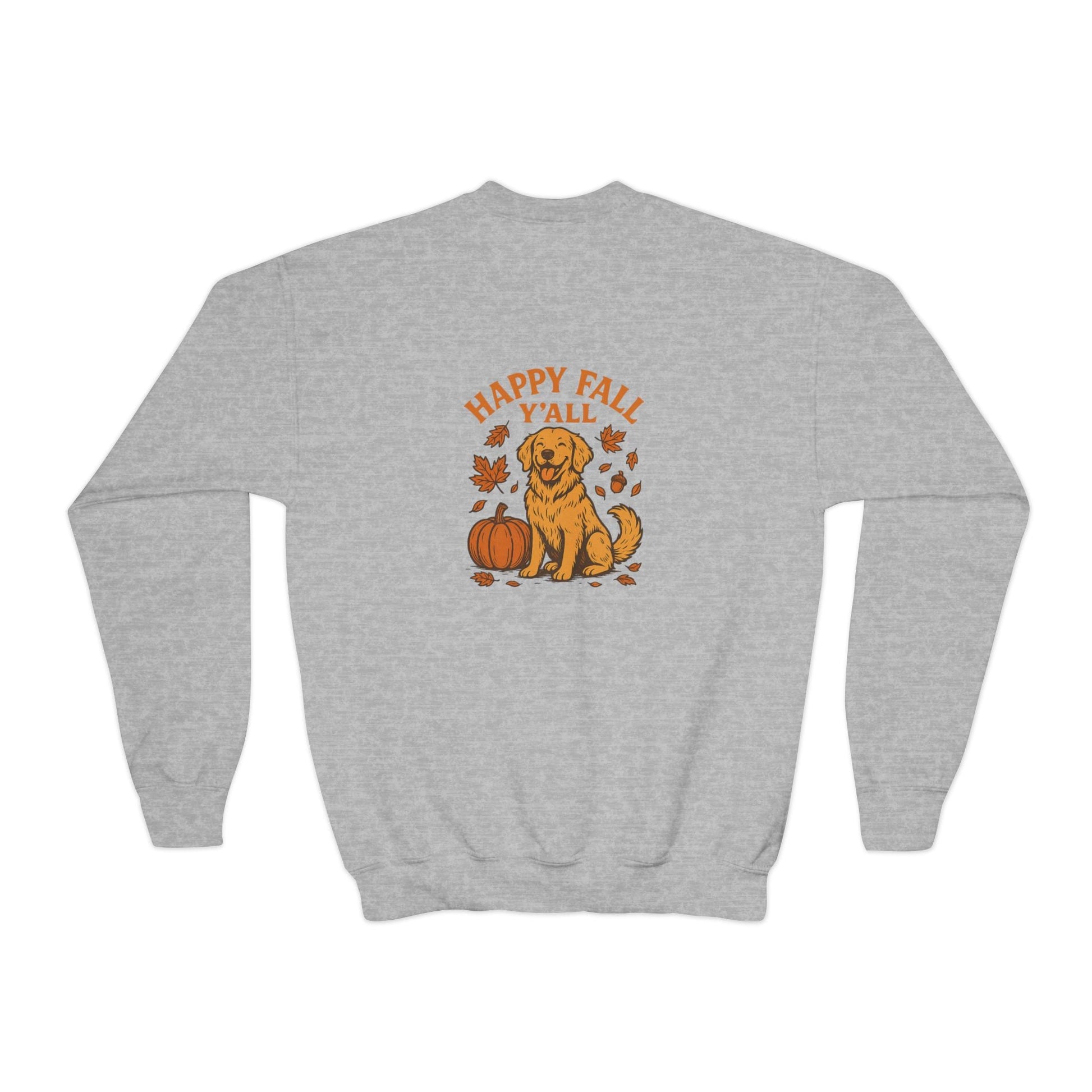 It's Fall Ya'll Youth Crewneck Sweatshirt - Festive Fall and Halloween Design Crewneck by Trendy Life Gadgets - Trendy Life Gadgets