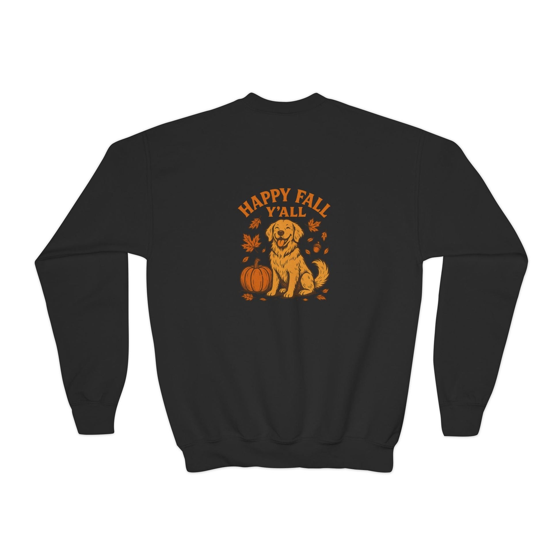 It's Fall Ya'll Youth Crewneck Sweatshirt - Festive Fall and Halloween Design Crewneck by Trendy Life Gadgets - Trendy Life Gadgets