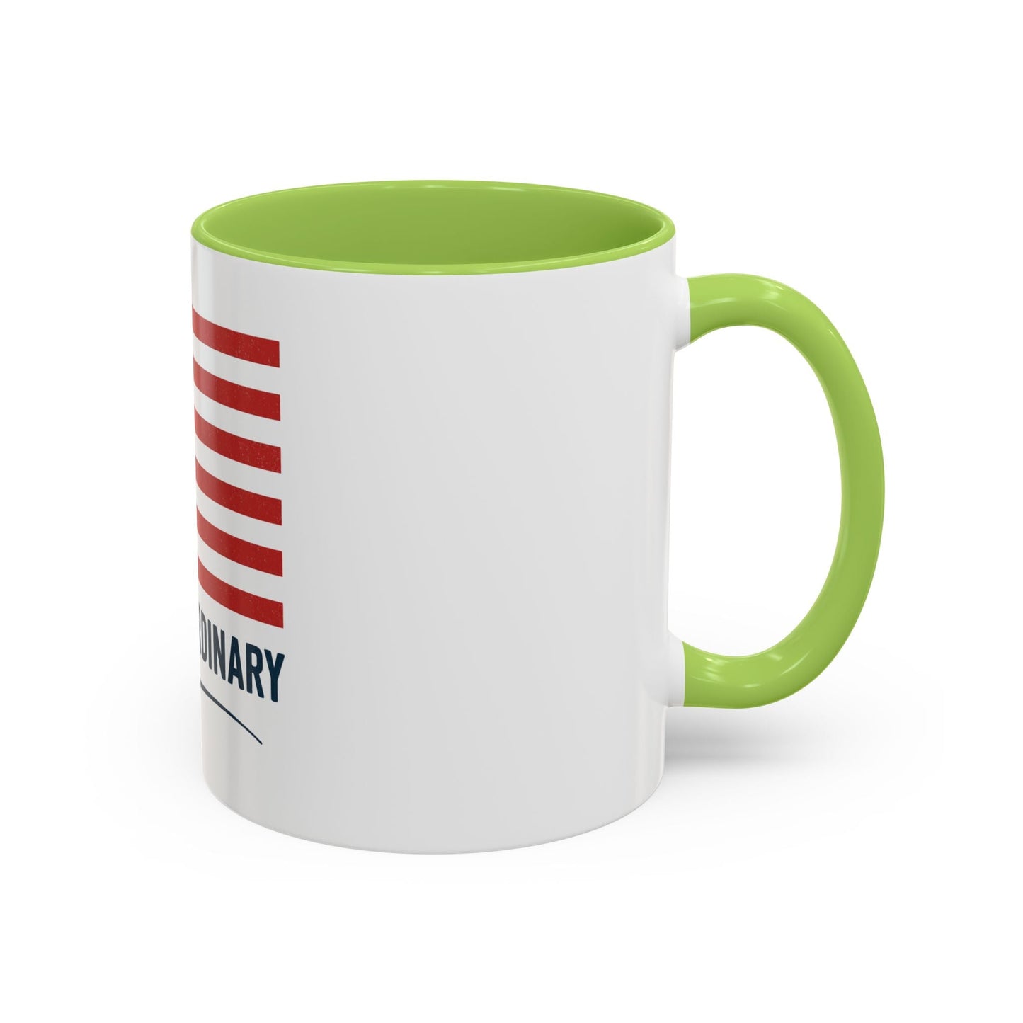 Patriotic Accent Coffee Mug - Beyond Ordinary, Gifts for Veterans, Red White Blue Drinkware, USA Flag Mug, 4th of July Coffee Cup - Trendy Life Gadgets