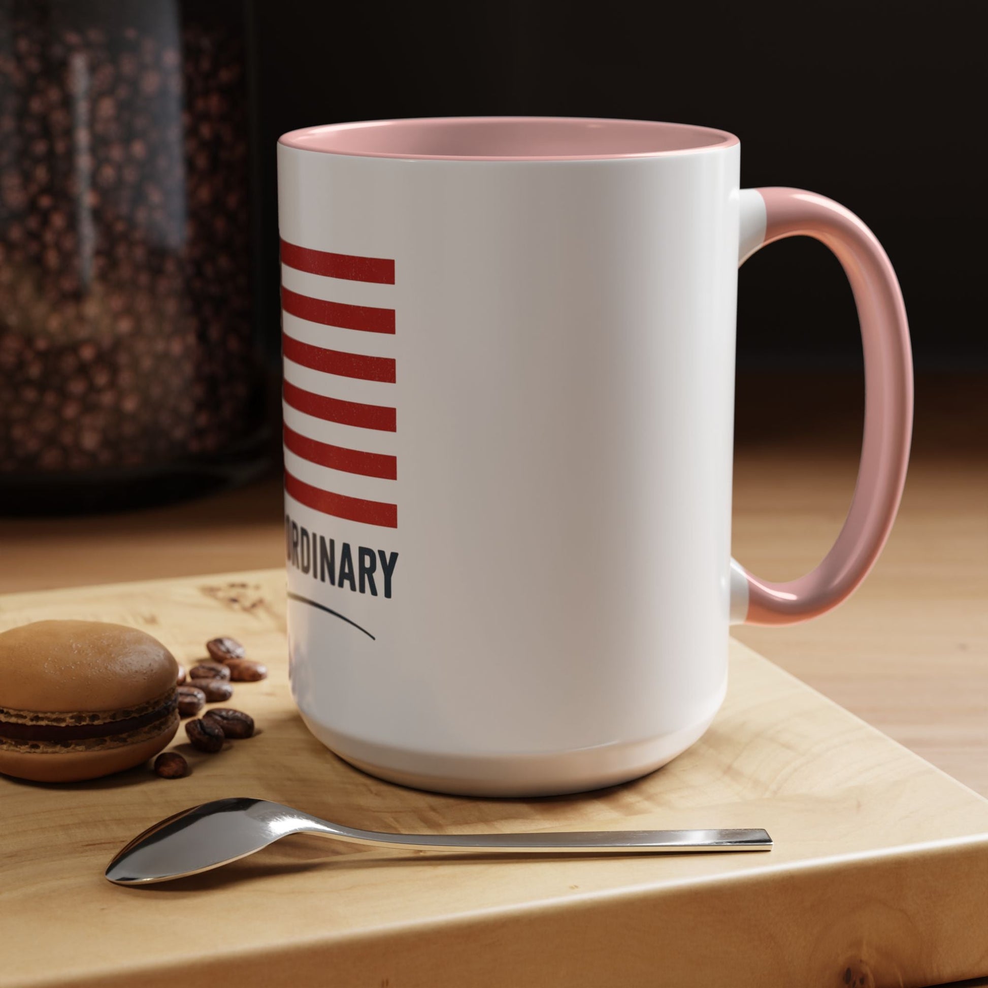 Patriotic Accent Coffee Mug - Beyond Ordinary, Gifts for Veterans, Red White Blue Drinkware, USA Flag Mug, 4th of July Coffee Cup - Trendy Life Gadgets