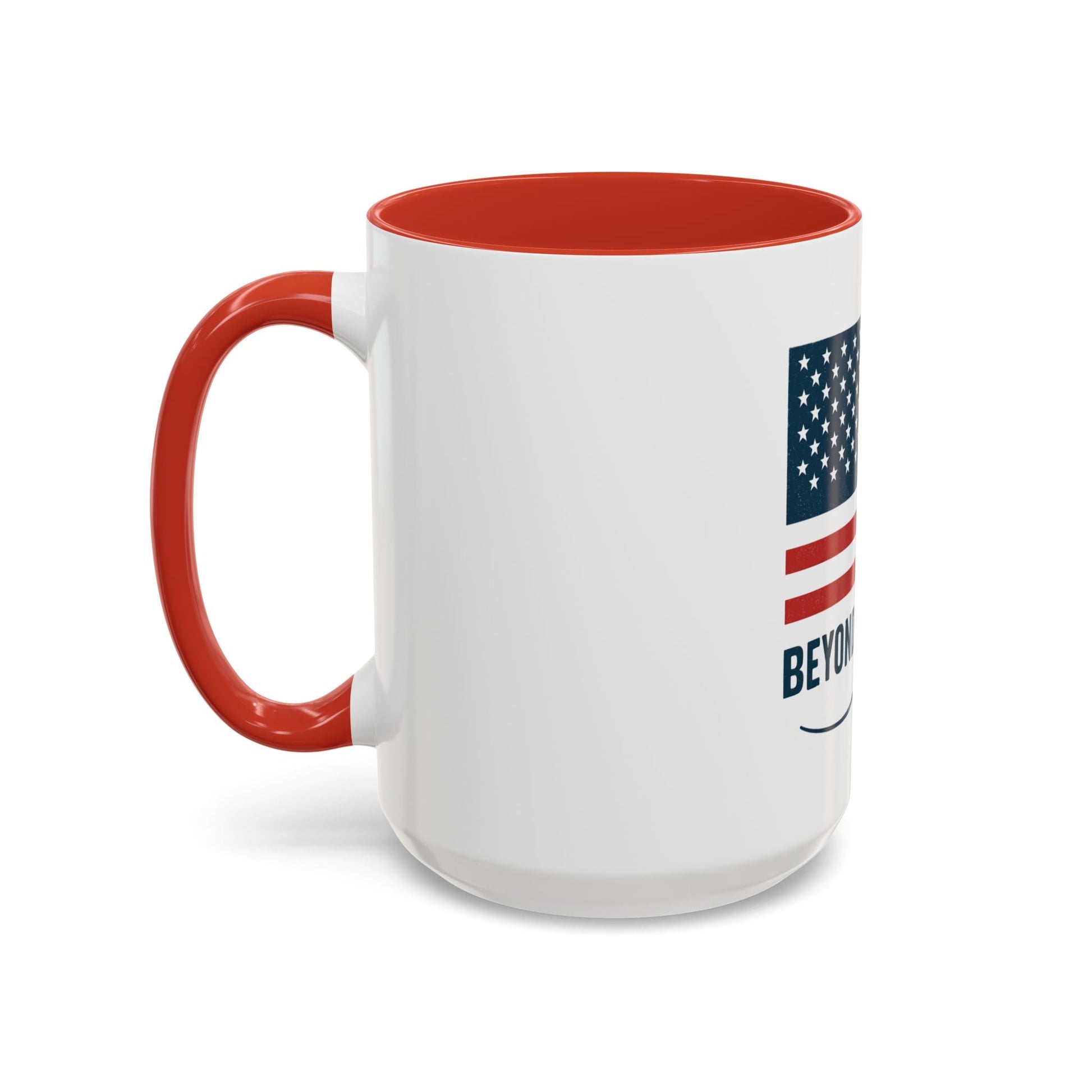 Patriotic Accent Coffee Mug - Beyond Ordinary, Gifts for Veterans, Red White Blue Drinkware, USA Flag Mug, 4th of July Coffee Cup - Trendy Life Gadgets
