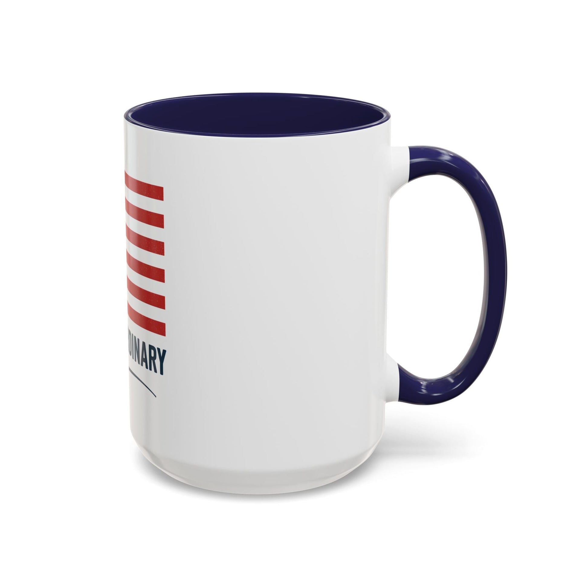 Patriotic Accent Coffee Mug - Beyond Ordinary, Gifts for Veterans, Red White Blue Drinkware, USA Flag Mug, 4th of July Coffee Cup - Trendy Life Gadgets
