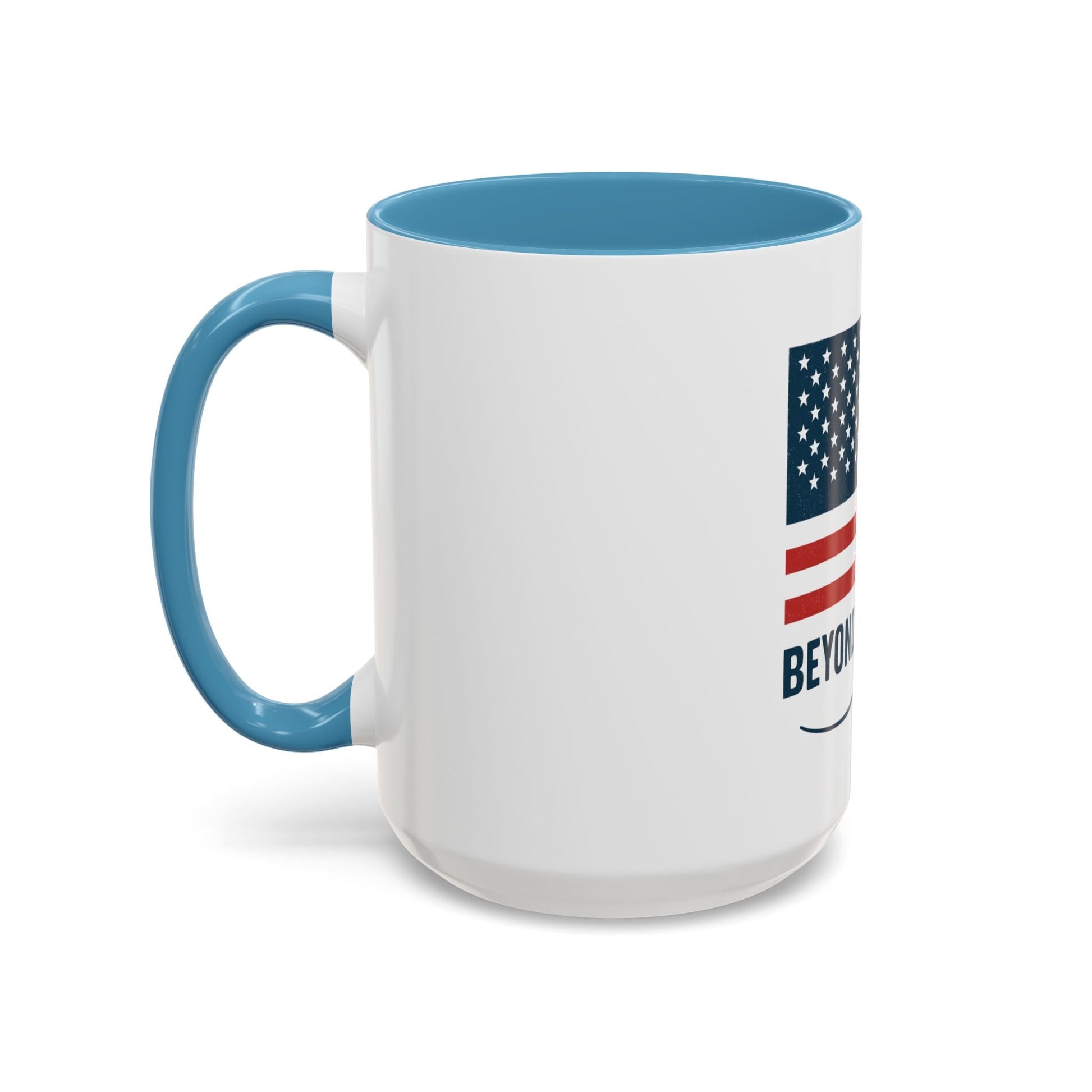 Patriotic Accent Coffee Mug - Beyond Ordinary, Gifts for Veterans, Red White Blue Drinkware, USA Flag Mug, 4th of July Coffee Cup - Trendy Life Gadgets