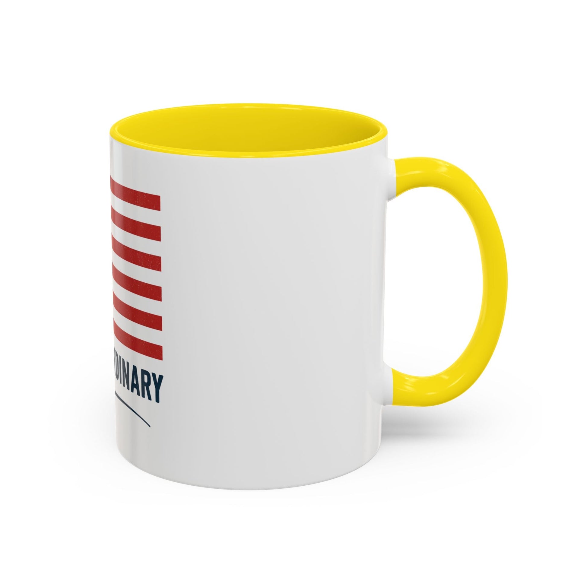 Patriotic Accent Coffee Mug - Beyond Ordinary, Gifts for Veterans, Red White Blue Drinkware, USA Flag Mug, 4th of July Coffee Cup - Trendy Life Gadgets