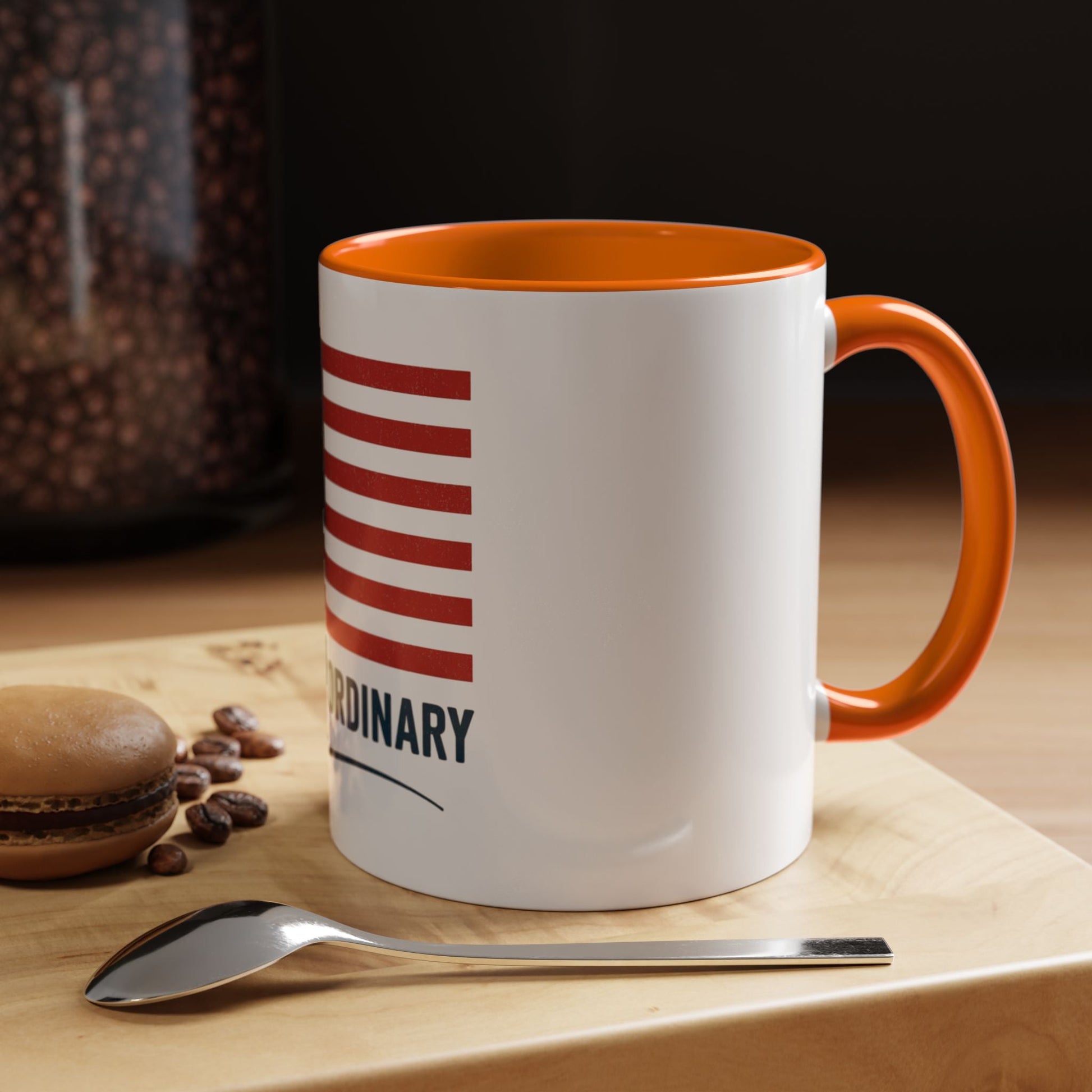 Patriotic Accent Coffee Mug - Beyond Ordinary, Gifts for Veterans, Red White Blue Drinkware, USA Flag Mug, 4th of July Coffee Cup - Trendy Life Gadgets