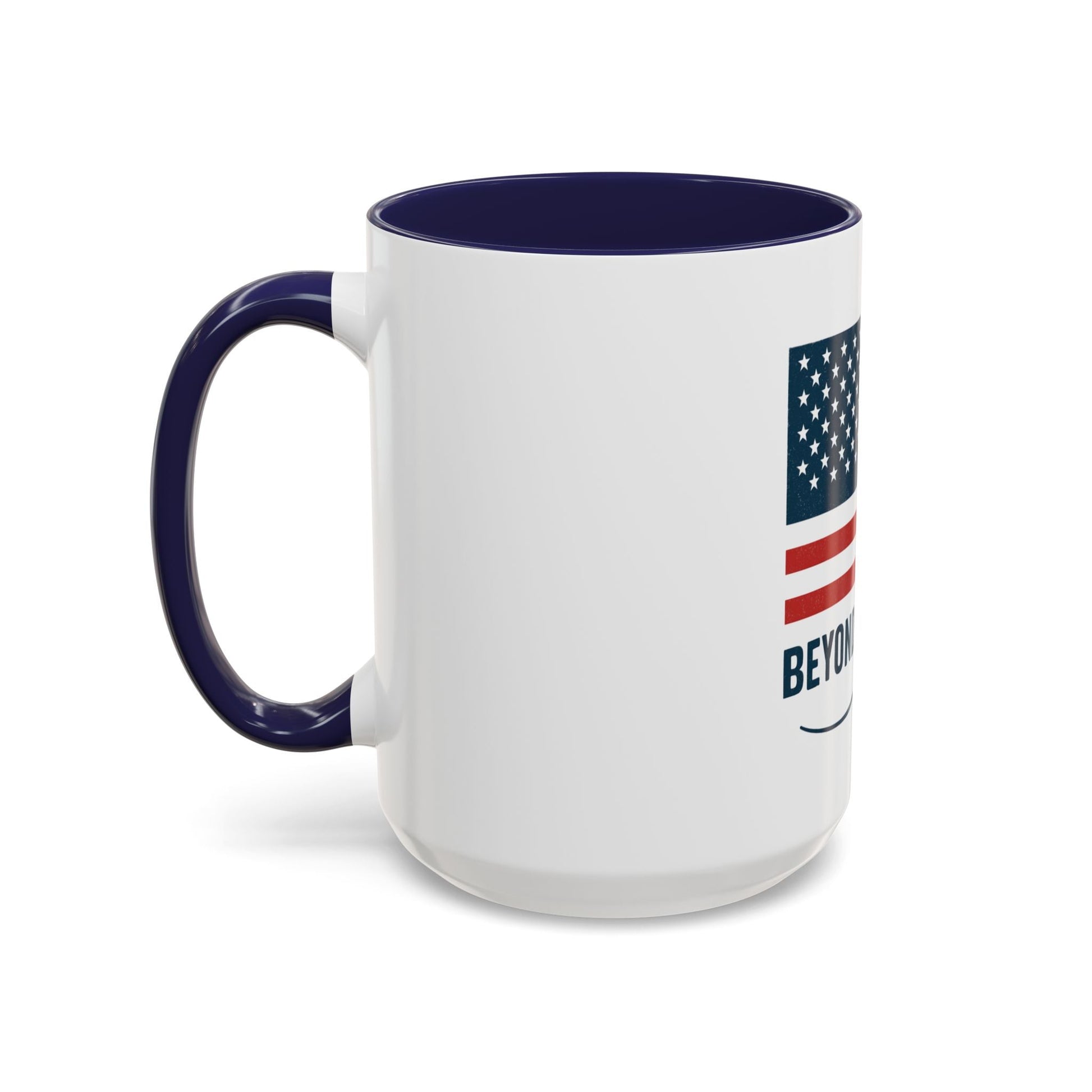 Patriotic Accent Coffee Mug - Beyond Ordinary, Gifts for Veterans, Red White Blue Drinkware, USA Flag Mug, 4th of July Coffee Cup - Trendy Life Gadgets