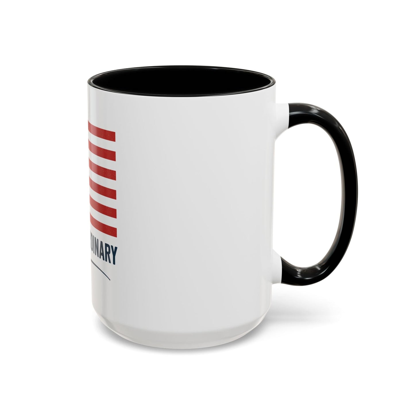 Patriotic Accent Coffee Mug - Beyond Ordinary, Gifts for Veterans, Red White Blue Drinkware, USA Flag Mug, 4th of July Coffee Cup - Trendy Life Gadgets