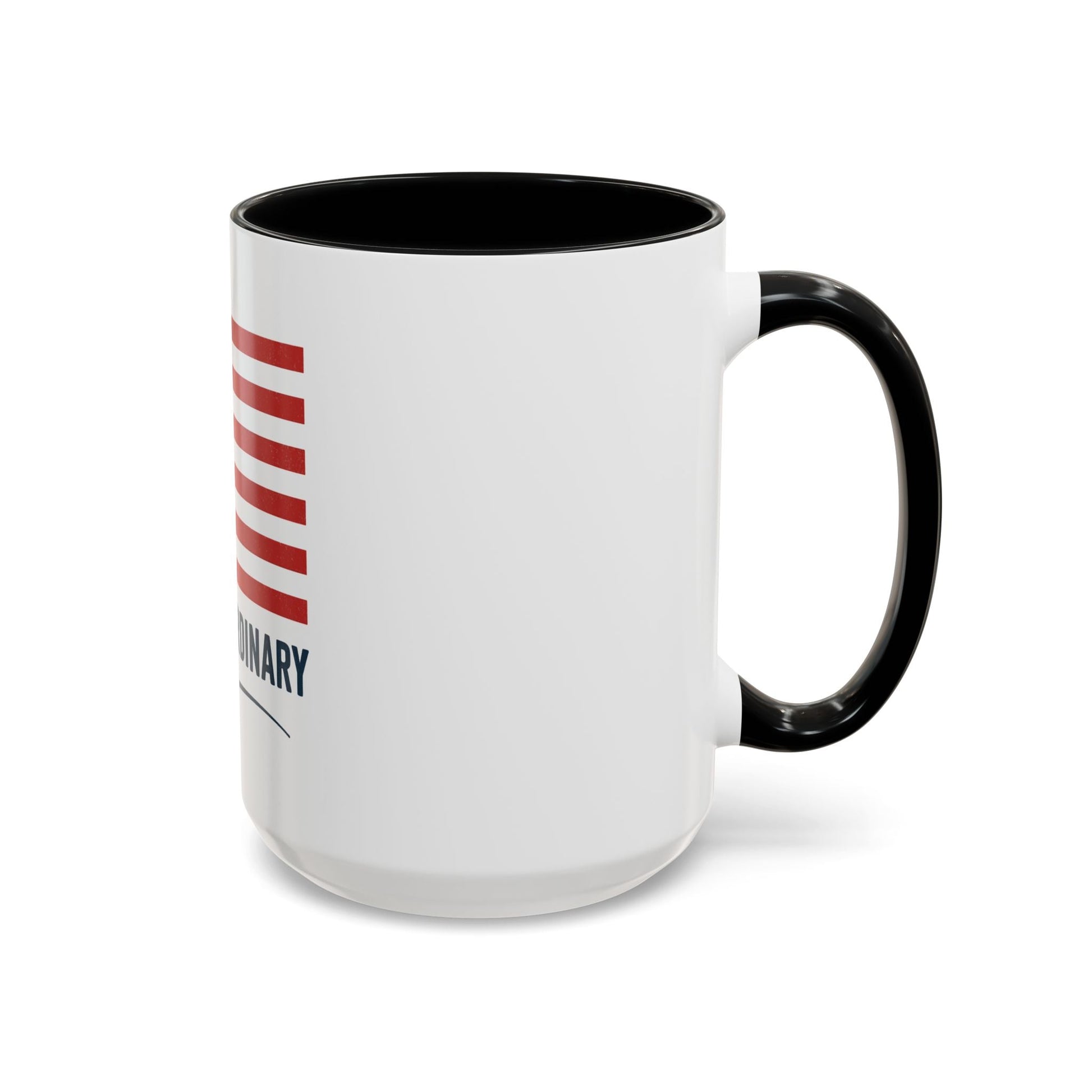 Patriotic Accent Coffee Mug - Beyond Ordinary, Gifts for Veterans, Red White Blue Drinkware, USA Flag Mug, 4th of July Coffee Cup - Trendy Life Gadgets