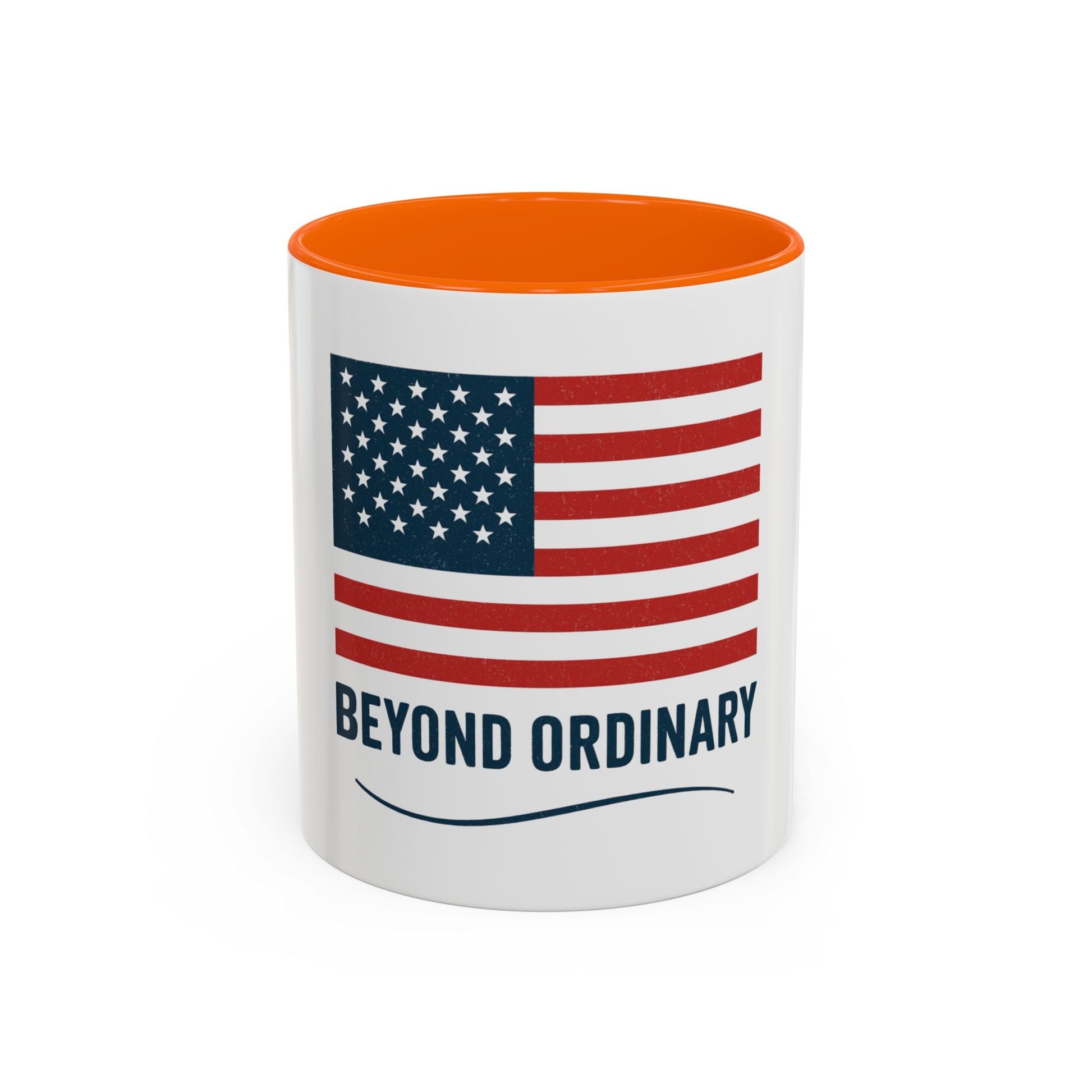 Patriotic Accent Coffee Mug - Beyond Ordinary, Gifts for Veterans, Red White Blue Drinkware, USA Flag Mug, 4th of July Coffee Cup - Trendy Life Gadgets