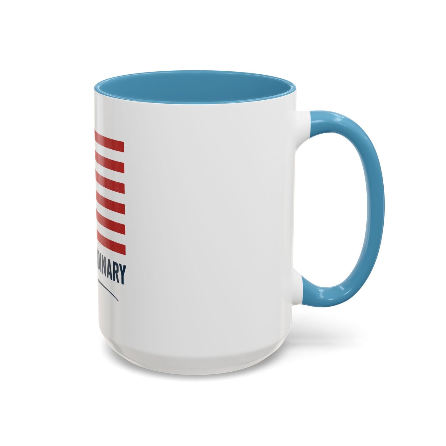Patriotic Accent Coffee Mug - Beyond Ordinary, Gifts for Veterans, Red White Blue Drinkware, USA Flag Mug, 4th of July Coffee Cup - Trendy Life Gadgets