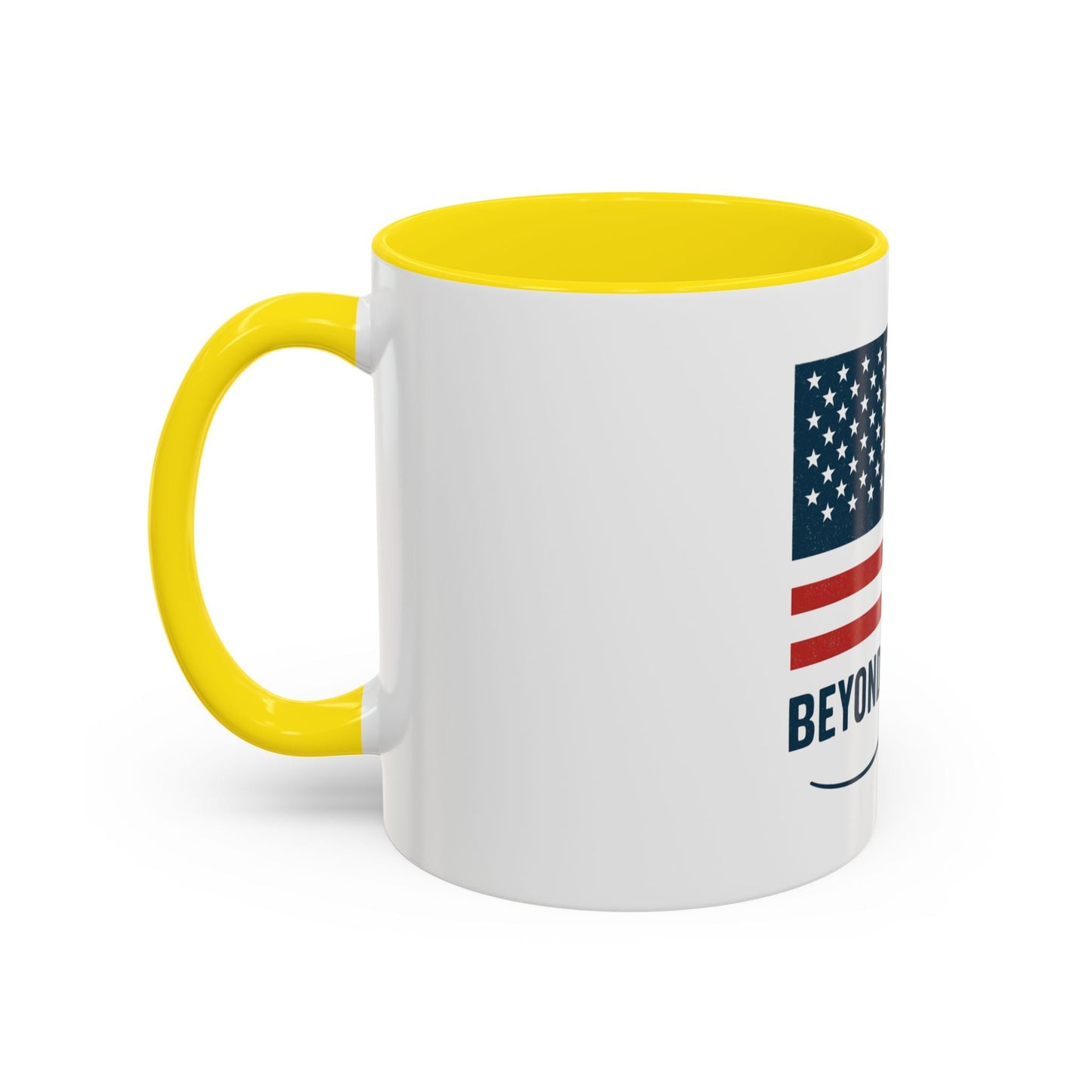 Patriotic Accent Coffee Mug - Beyond Ordinary, Gifts for Veterans, Red White Blue Drinkware, USA Flag Mug, 4th of July Coffee Cup - Trendy Life Gadgets
