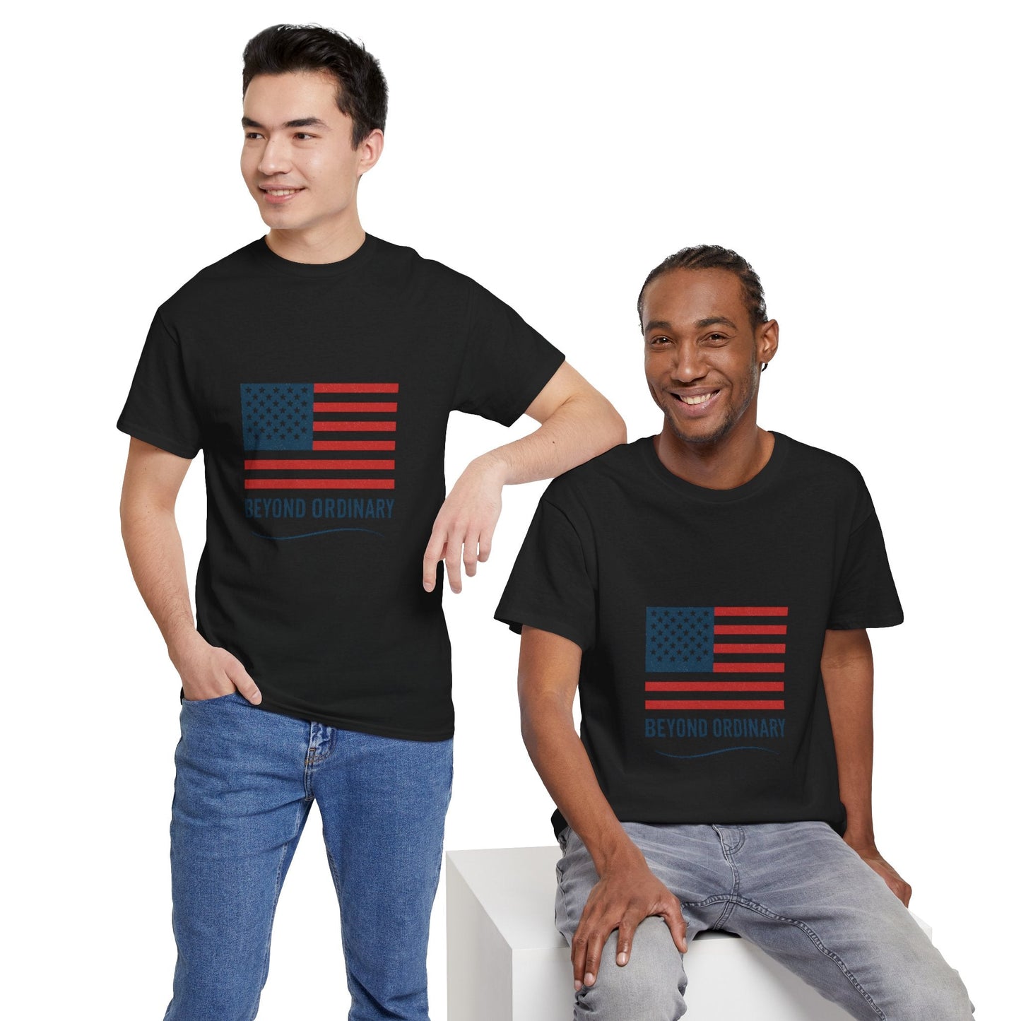 Patriotic Unisex Tee, Beyond Ordinary Summer Shirt, July 4th Gift, USA Flag Apparel, Casual Streetwear, Everyday Comfort Tee - Trendy Life Gadgets