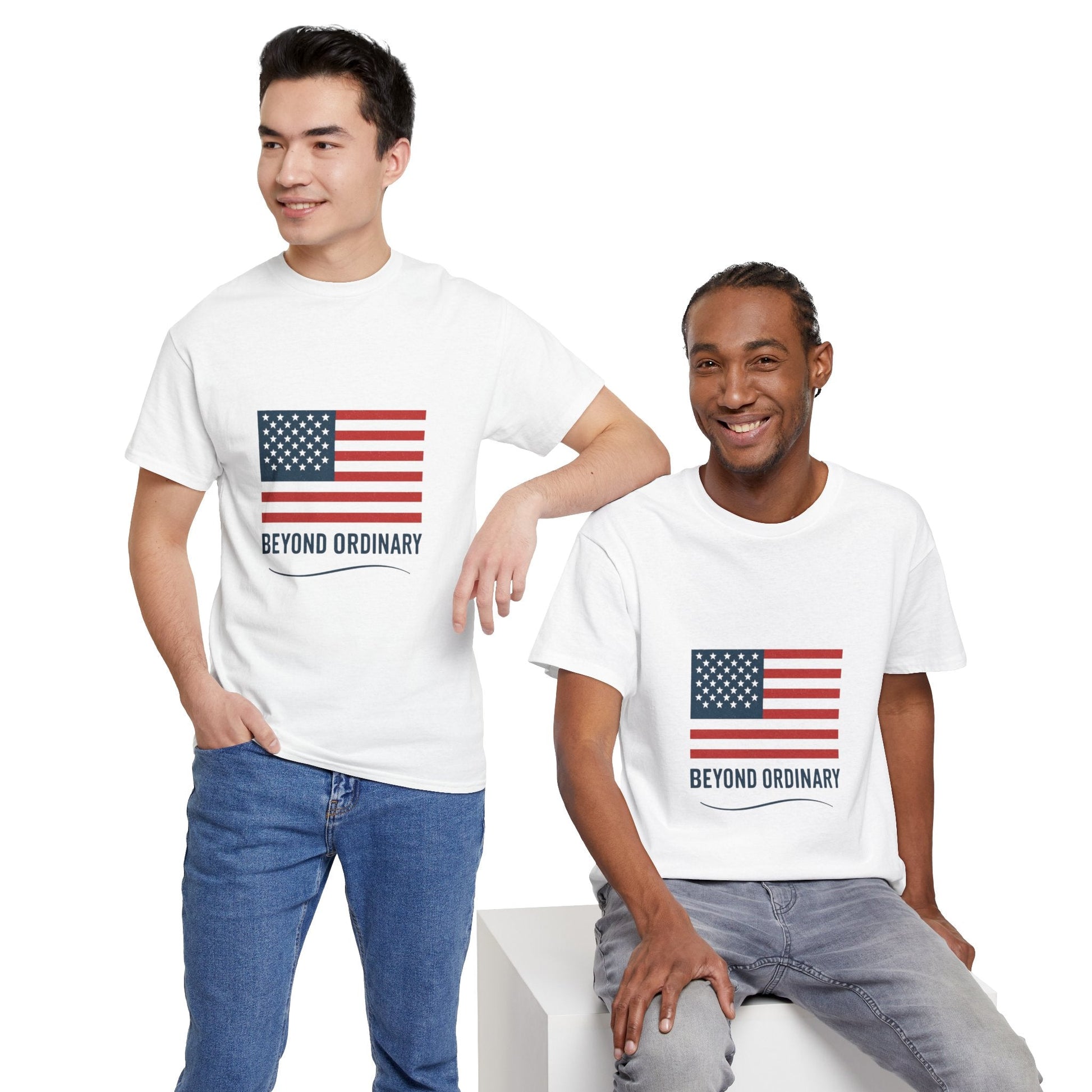 Patriotic Unisex Tee, Beyond Ordinary Summer Shirt, July 4th Gift, USA Flag Apparel, Casual Streetwear, Everyday Comfort Tee - Trendy Life Gadgets