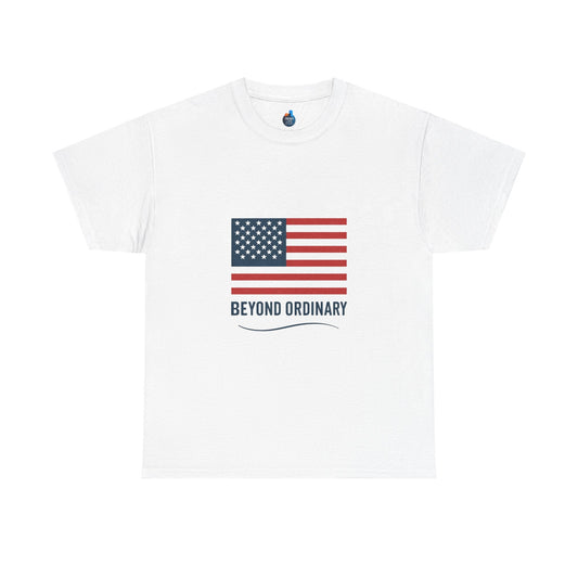 Patriotic Unisex Tee, Beyond Ordinary Summer Shirt, July 4th Gift, USA Flag Apparel, Casual Streetwear, Everyday Comfort Tee - Trendy Life Gadgets