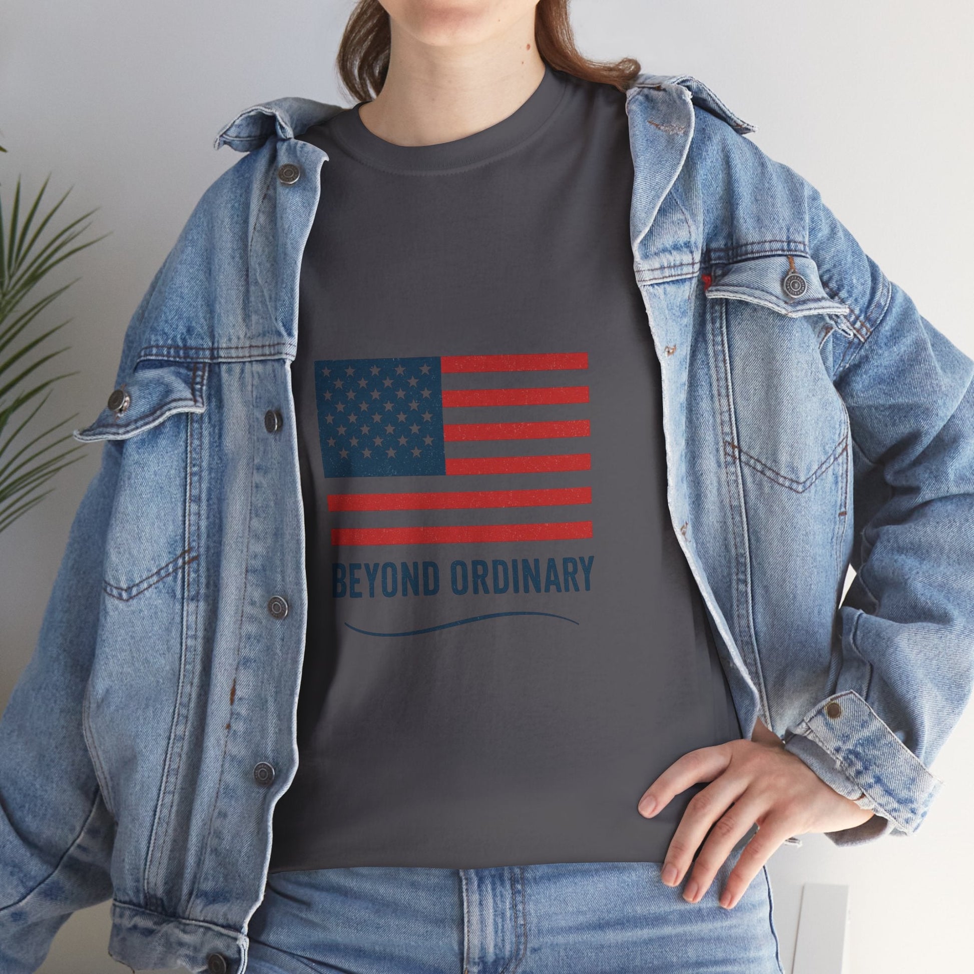 Patriotic Unisex Tee, Beyond Ordinary Summer Shirt, July 4th Gift, USA Flag Apparel, Casual Streetwear, Everyday Comfort Tee - Trendy Life Gadgets