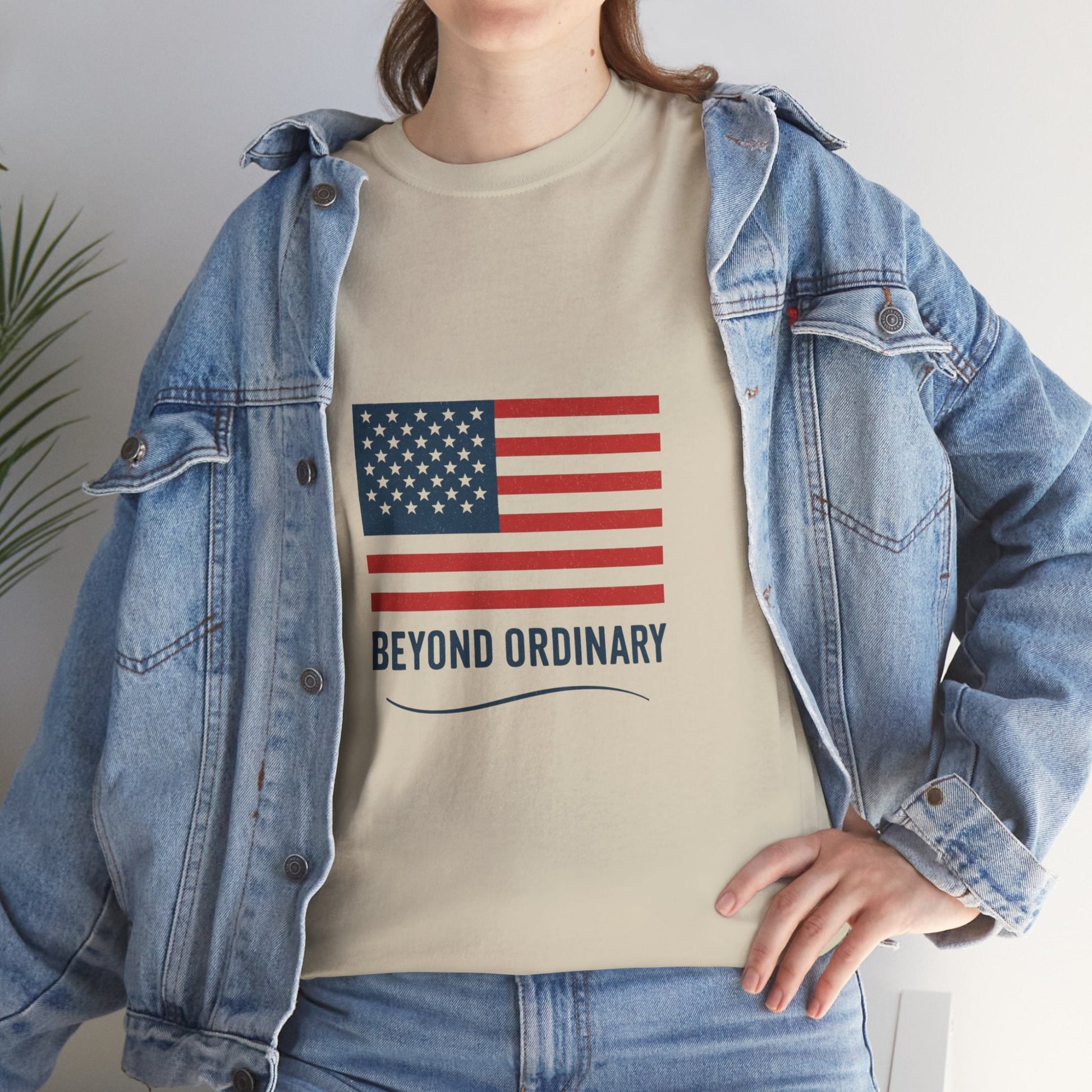 Patriotic Unisex Tee, Beyond Ordinary Summer Shirt, July 4th Gift, USA Flag Apparel, Casual Streetwear, Everyday Comfort Tee - Trendy Life Gadgets