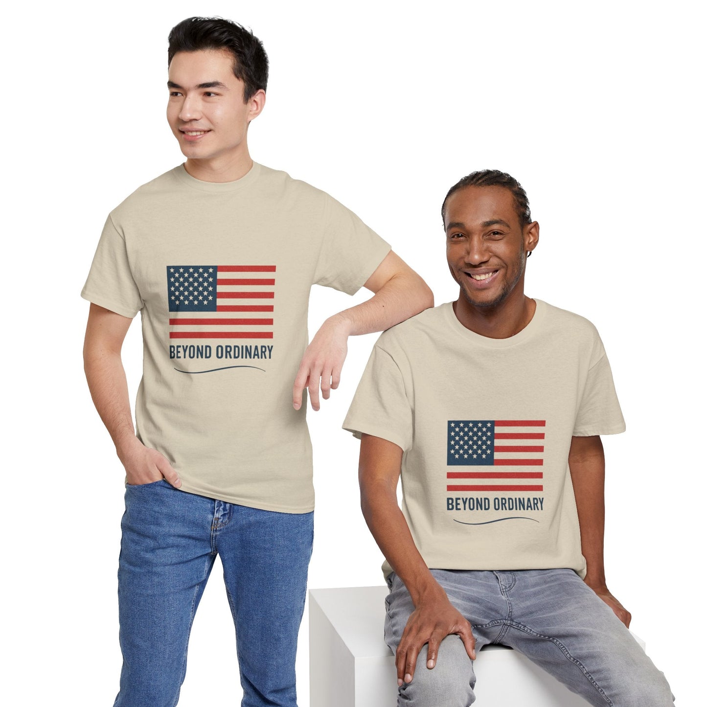Patriotic Unisex Tee, Beyond Ordinary Summer Shirt, July 4th Gift, USA Flag Apparel, Casual Streetwear, Everyday Comfort Tee - Trendy Life Gadgets