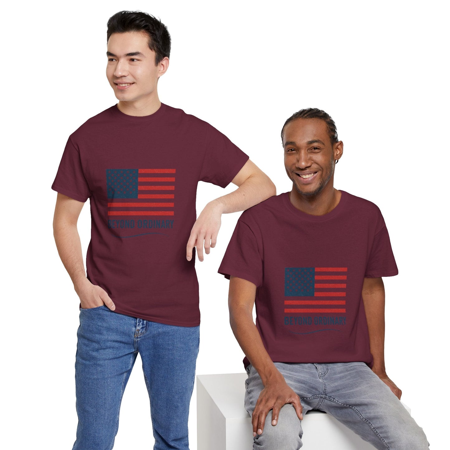 Patriotic Unisex Tee, Beyond Ordinary Summer Shirt, July 4th Gift, USA Flag Apparel, Casual Streetwear, Everyday Comfort Tee - Trendy Life Gadgets